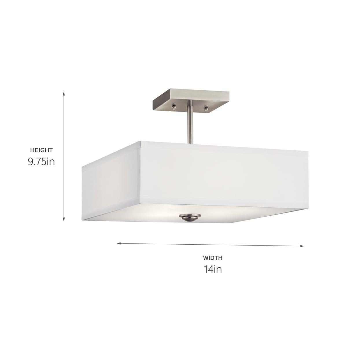 Kichler Lighting Shailene 3 - Light Semi-Flush Mount in  Brushed Nickel