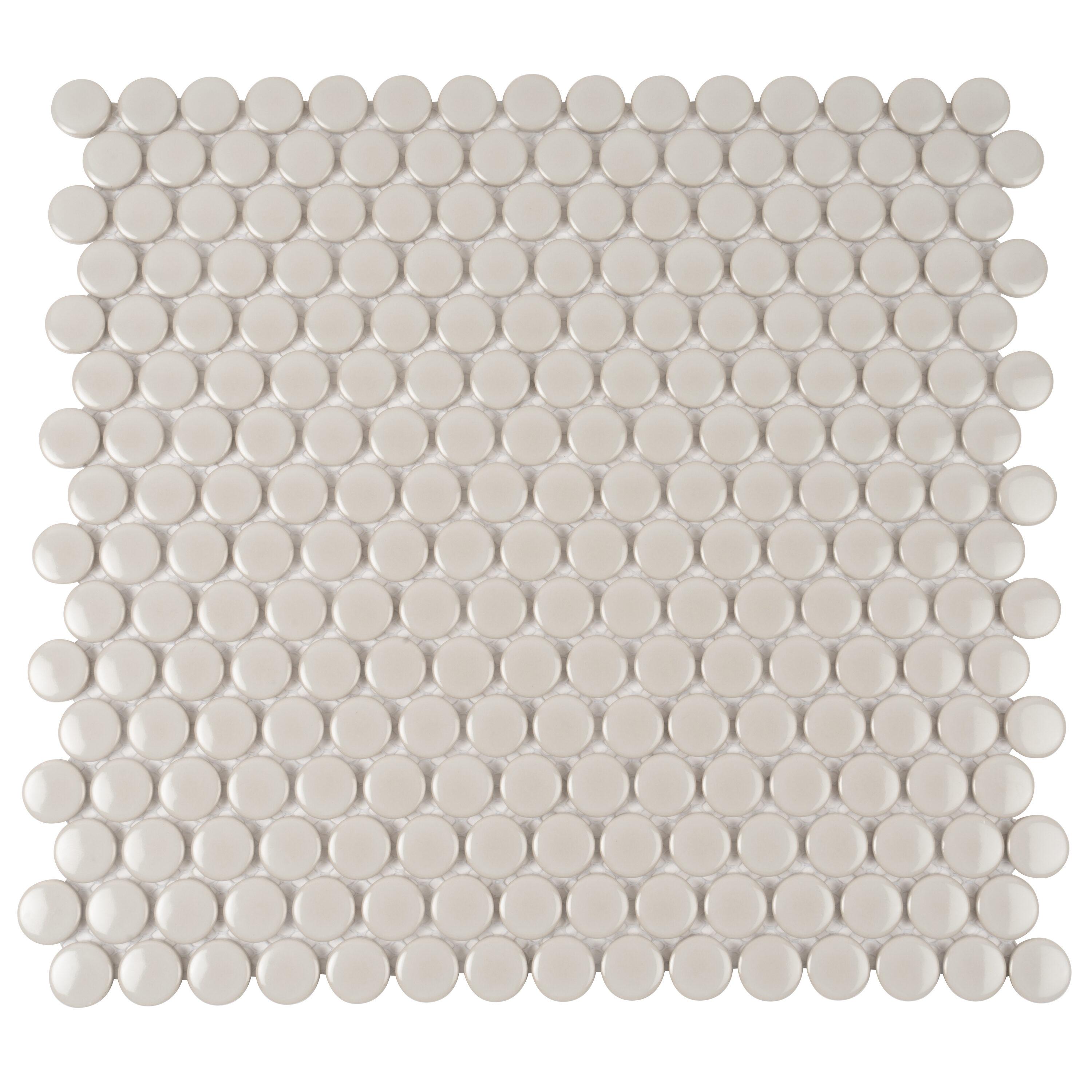 Cirkel 11.46'' W x 12.4'' L Porcelain Tile Mosaic Sheet