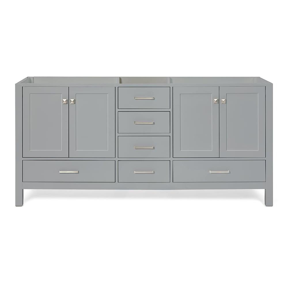 Ariel A073d-Bc Cambridge 72" Double Free Standing Vanity Cabinet Only - Grey