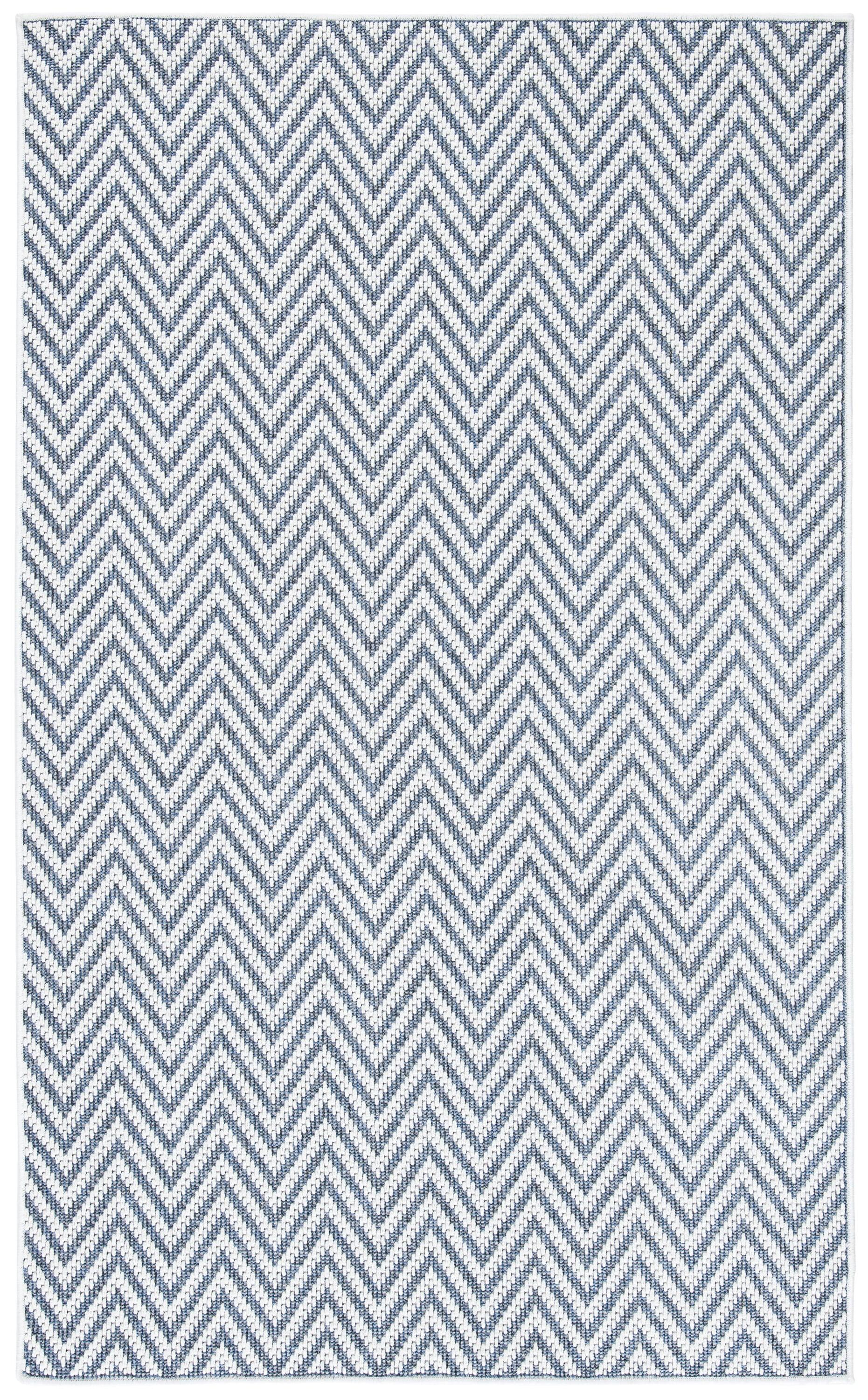 Bermuda BMU812 Power Loomed Indoor/Outdoor Area Rug - Blue/Creme - 4'x6' - Safavieh.