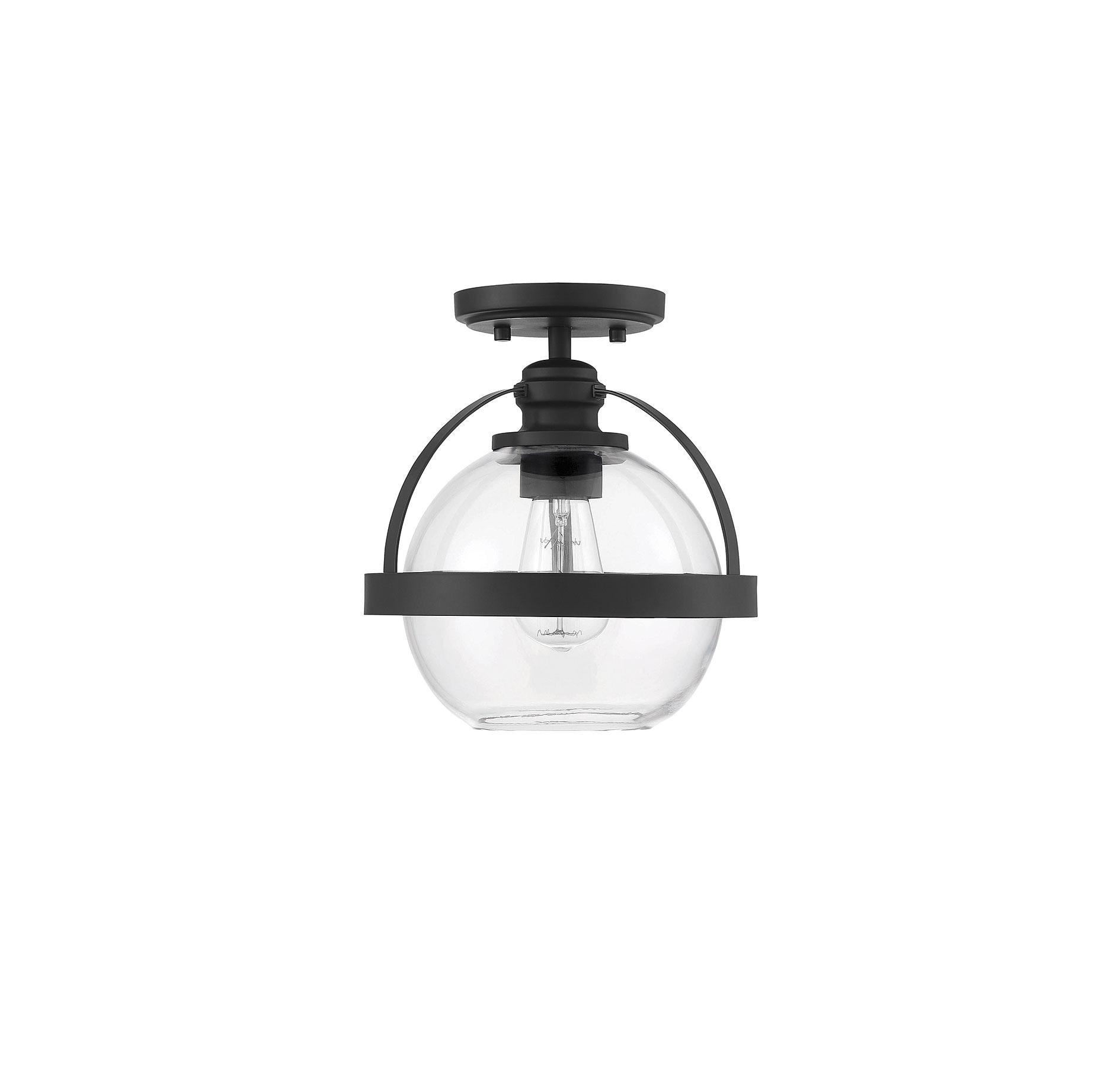Savoy House Pendleton 1 - Light Semi-Flush Mount in  Matte Black