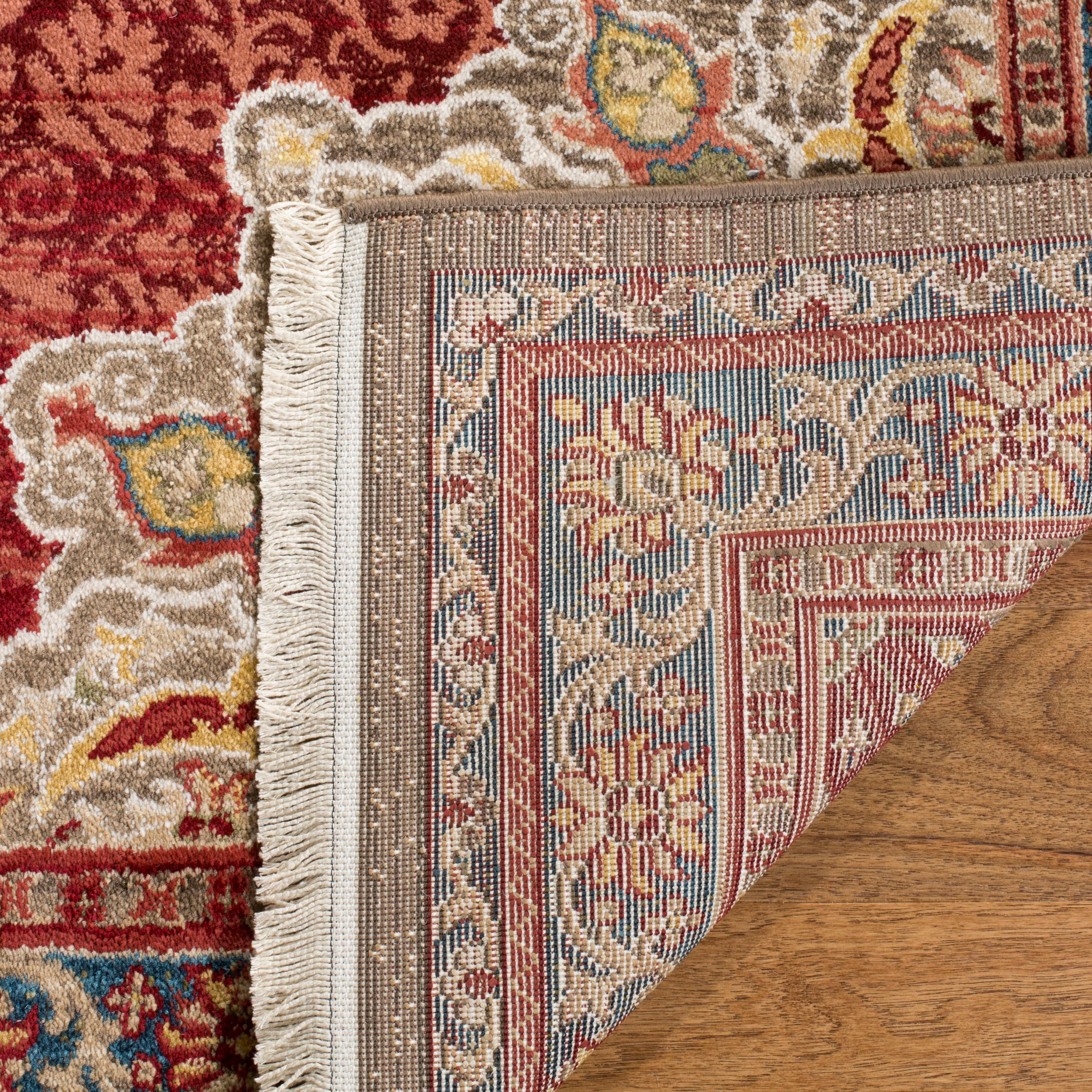 Kashan KSN302 Power Loomed Area Rug - Red/Blue - 9'x12'6" - Safavieh