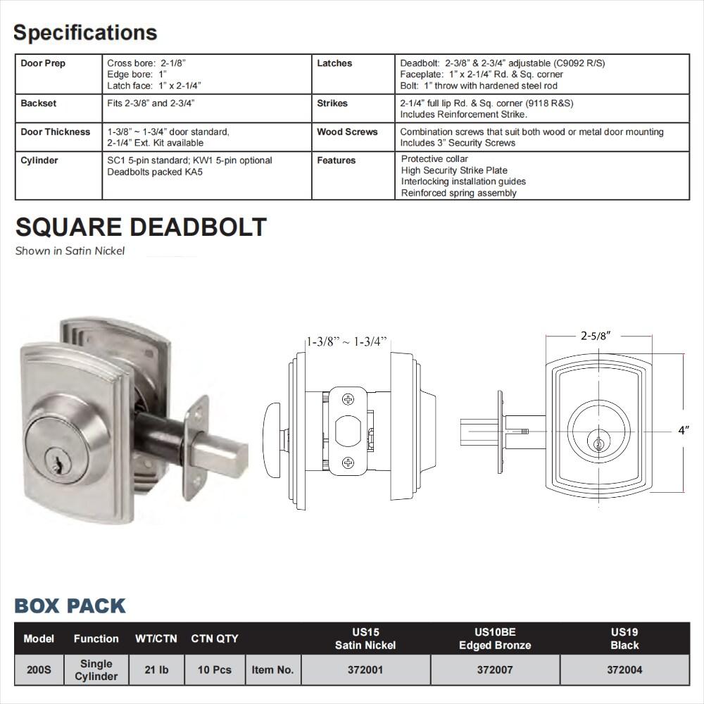 Italian Electronic Single Cylinder Deadbolt