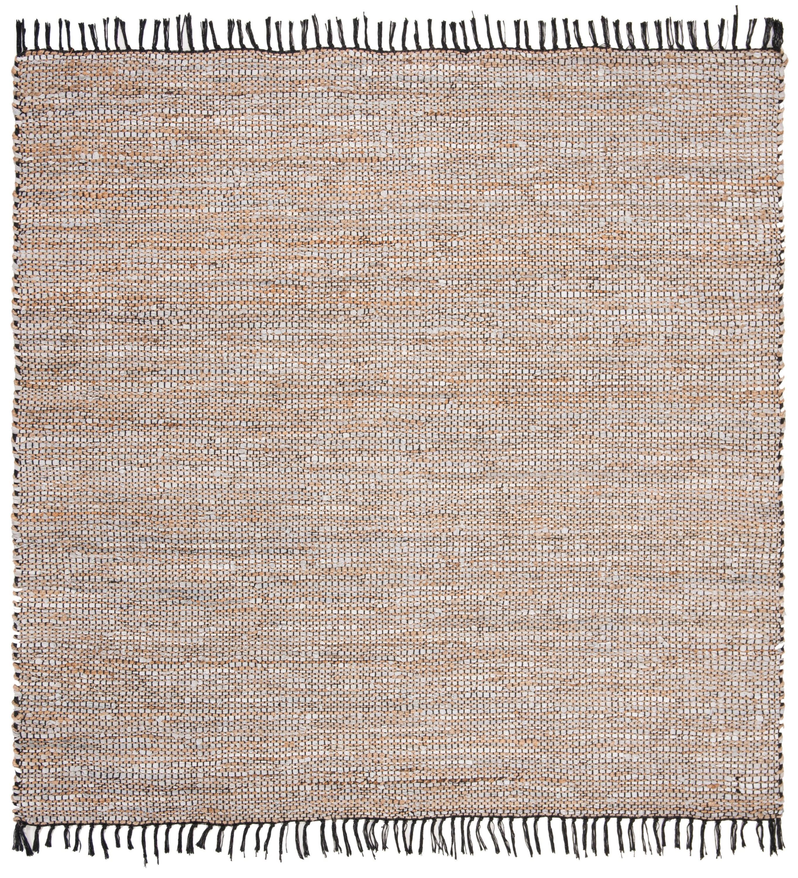 Vintage Leather VTL203 Hand Woven Area Rug - Silver - 6'x6' - Safavieh.