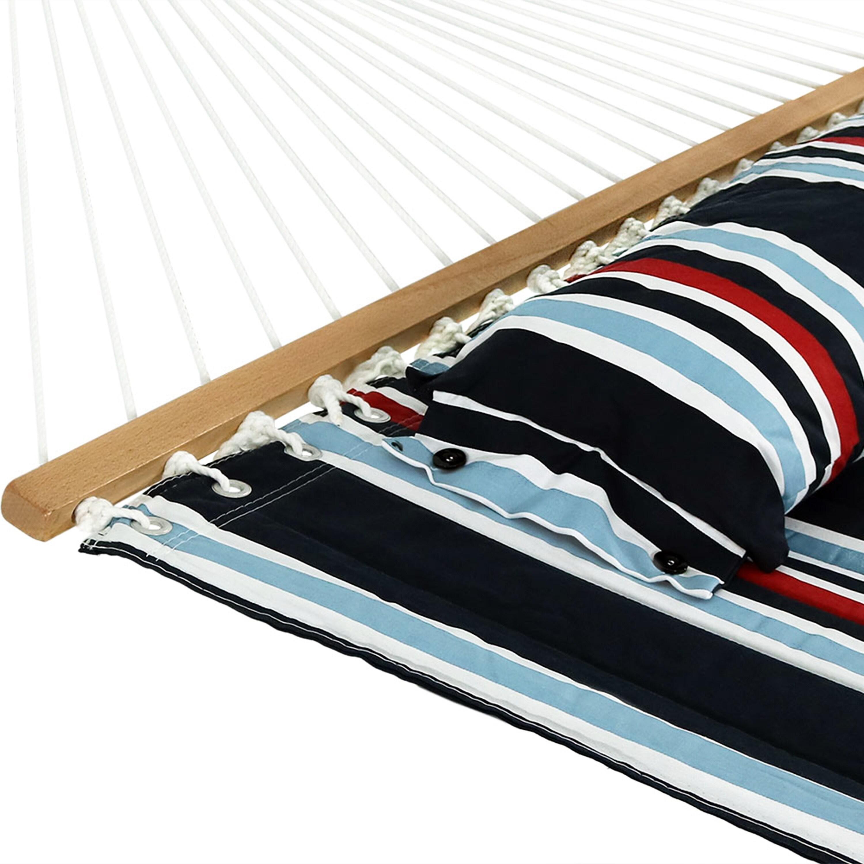 2-Person Quilted Polyester Spreader Bar Hammock