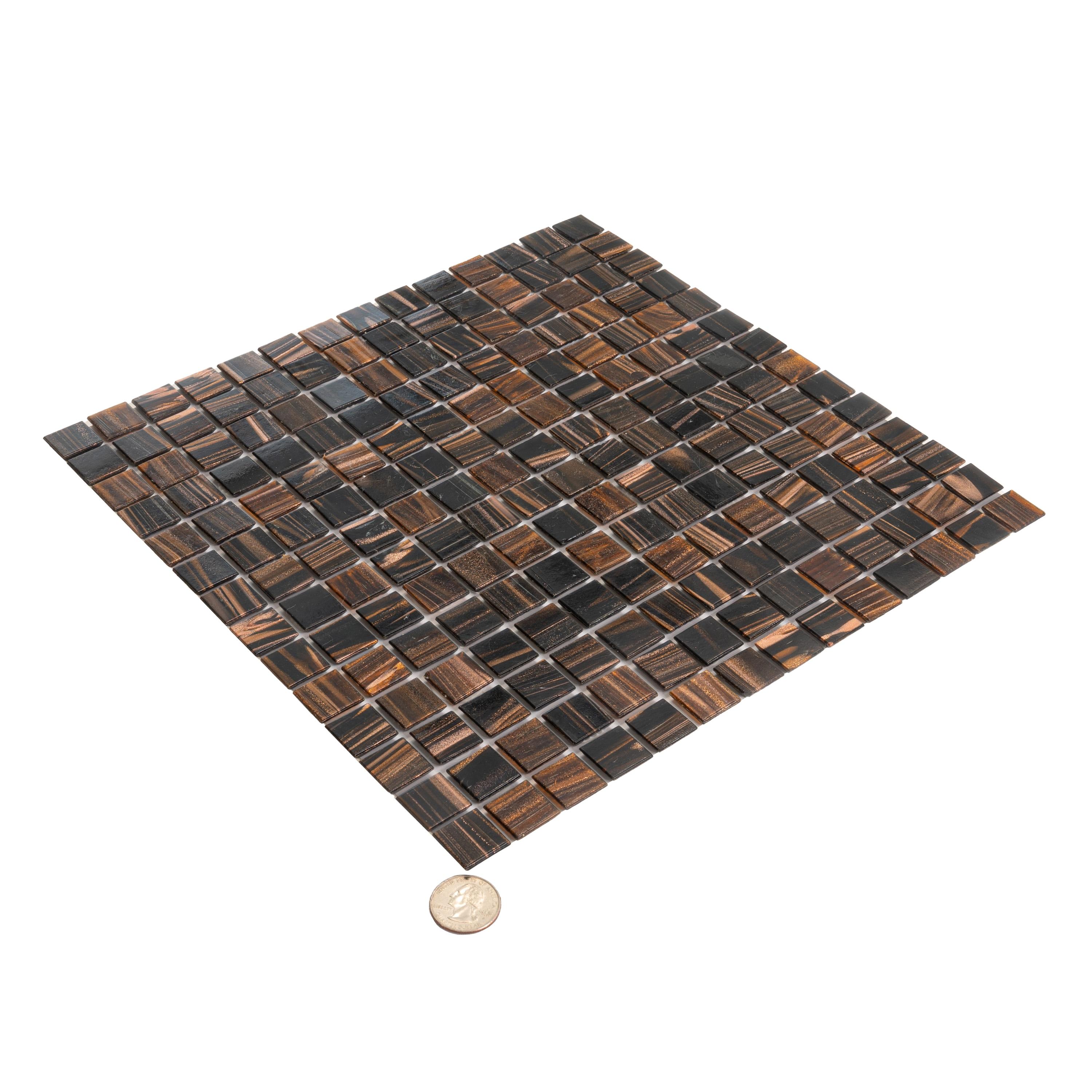 Mingles 0.8" x 0.8" Glass Grid Mosaic Wall & Floor Tile