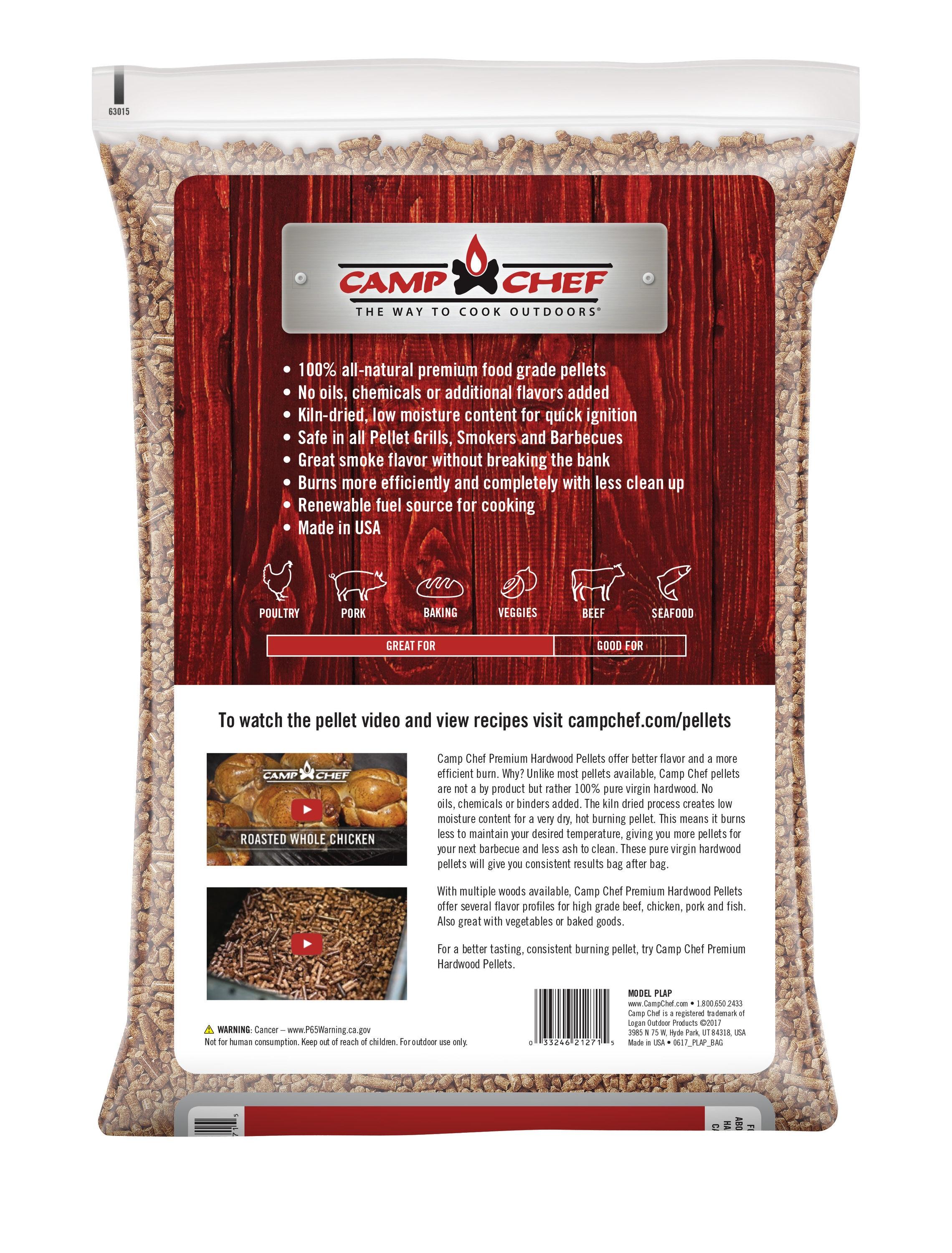 Camp Chef Orchard Apple BBQ Pellets, Hardwood Pellets for Grill, Smoke, Bake, Roast, Braise and BBQ, 20 lb. Bag