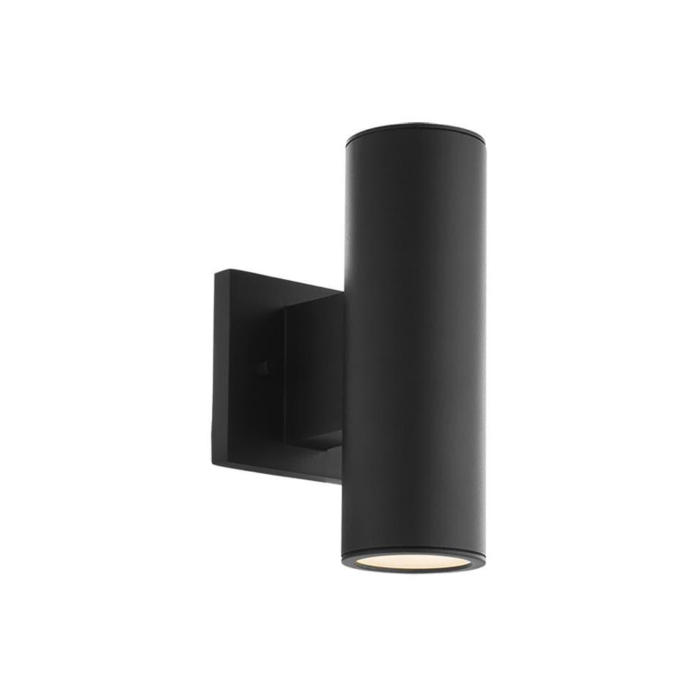 Black Acrylic Double LED Outdoor Wall Sconce
