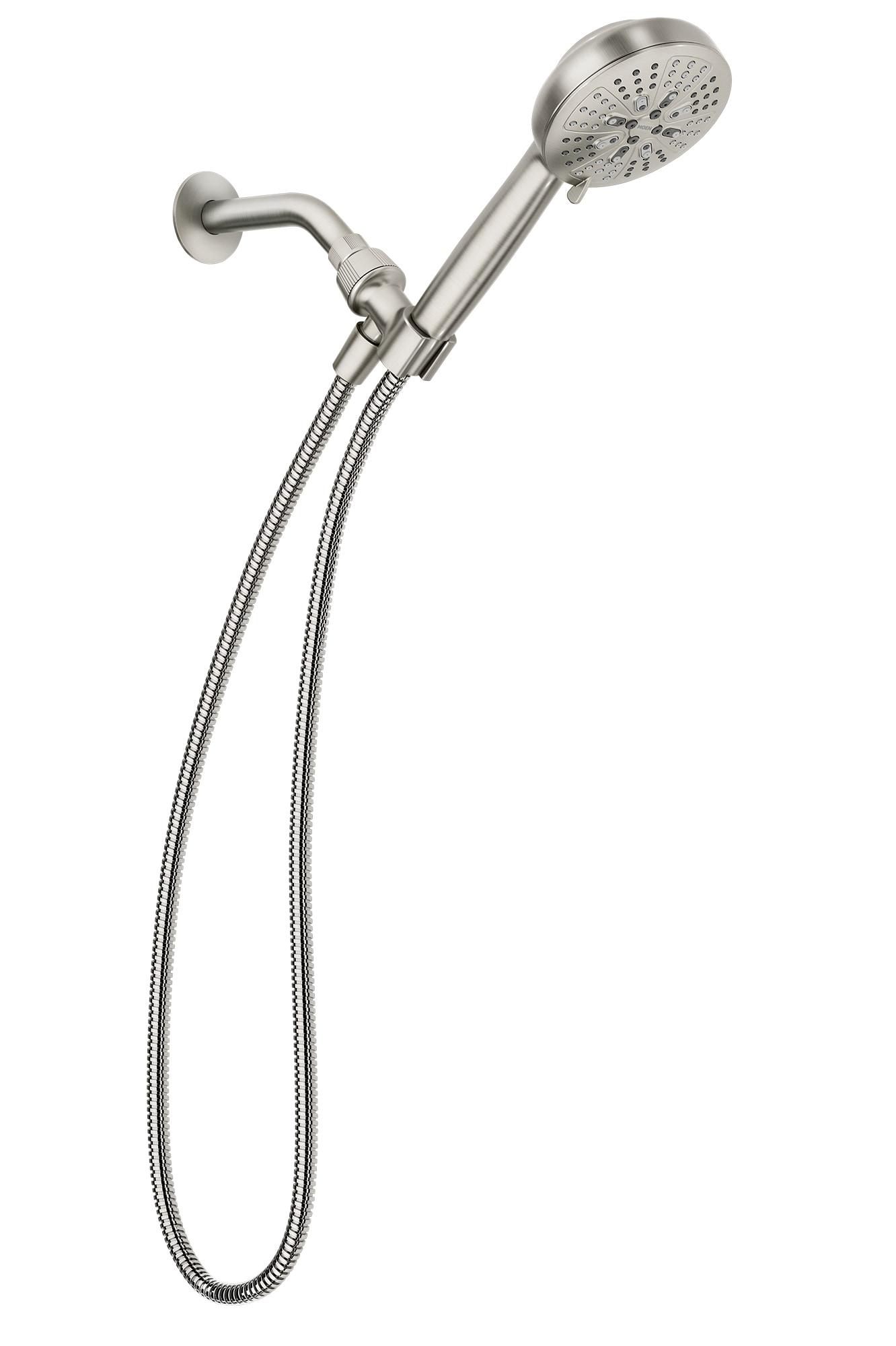Moen Hydro Energetix Spot Resist Brushed Nickel Detachable 7-Function Handheld Shower Head, 200H0SRN