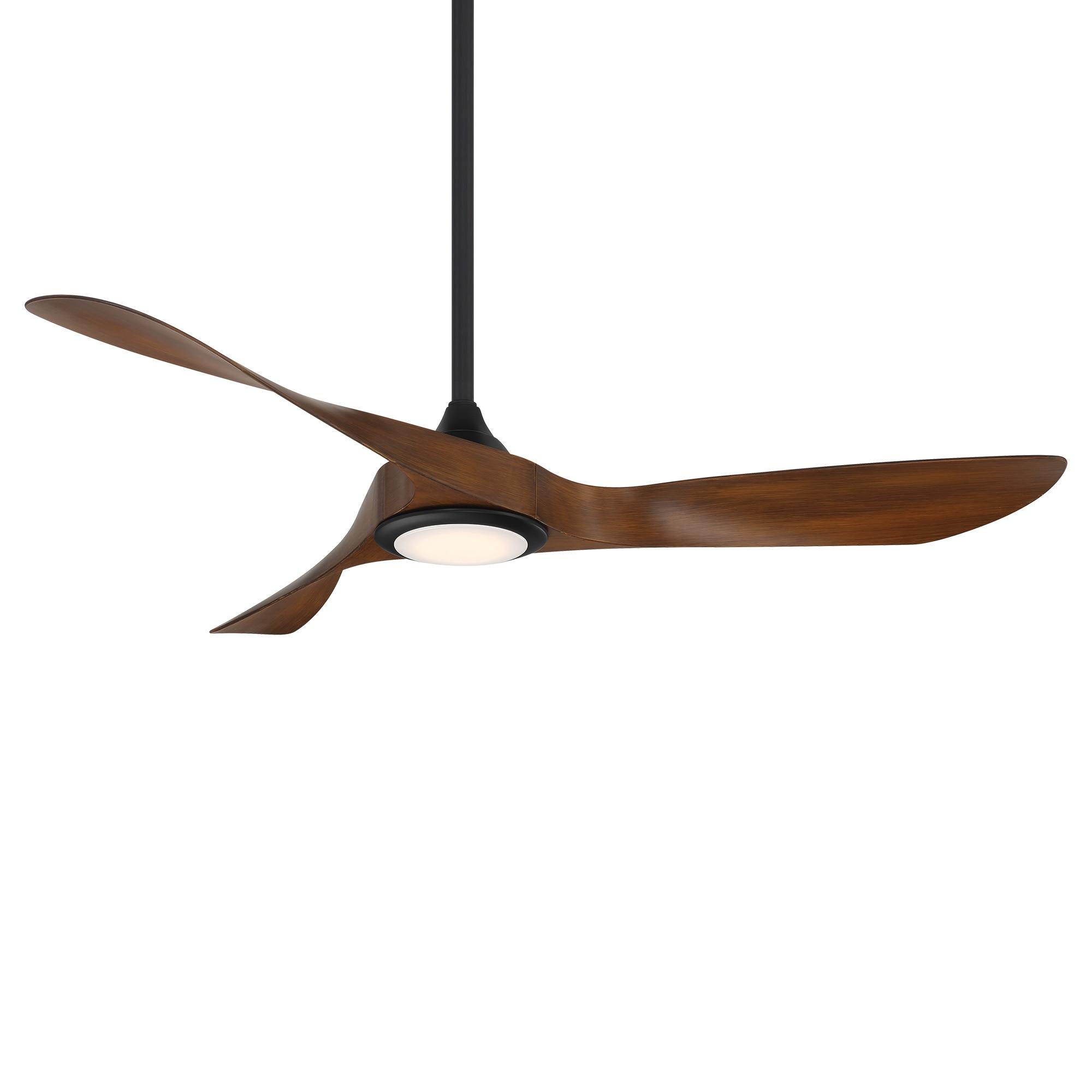 54" Swirl 3 - Blade Outdoor LED Smart Propeller Ceiling Fan with Remote Control and Light Kit Included