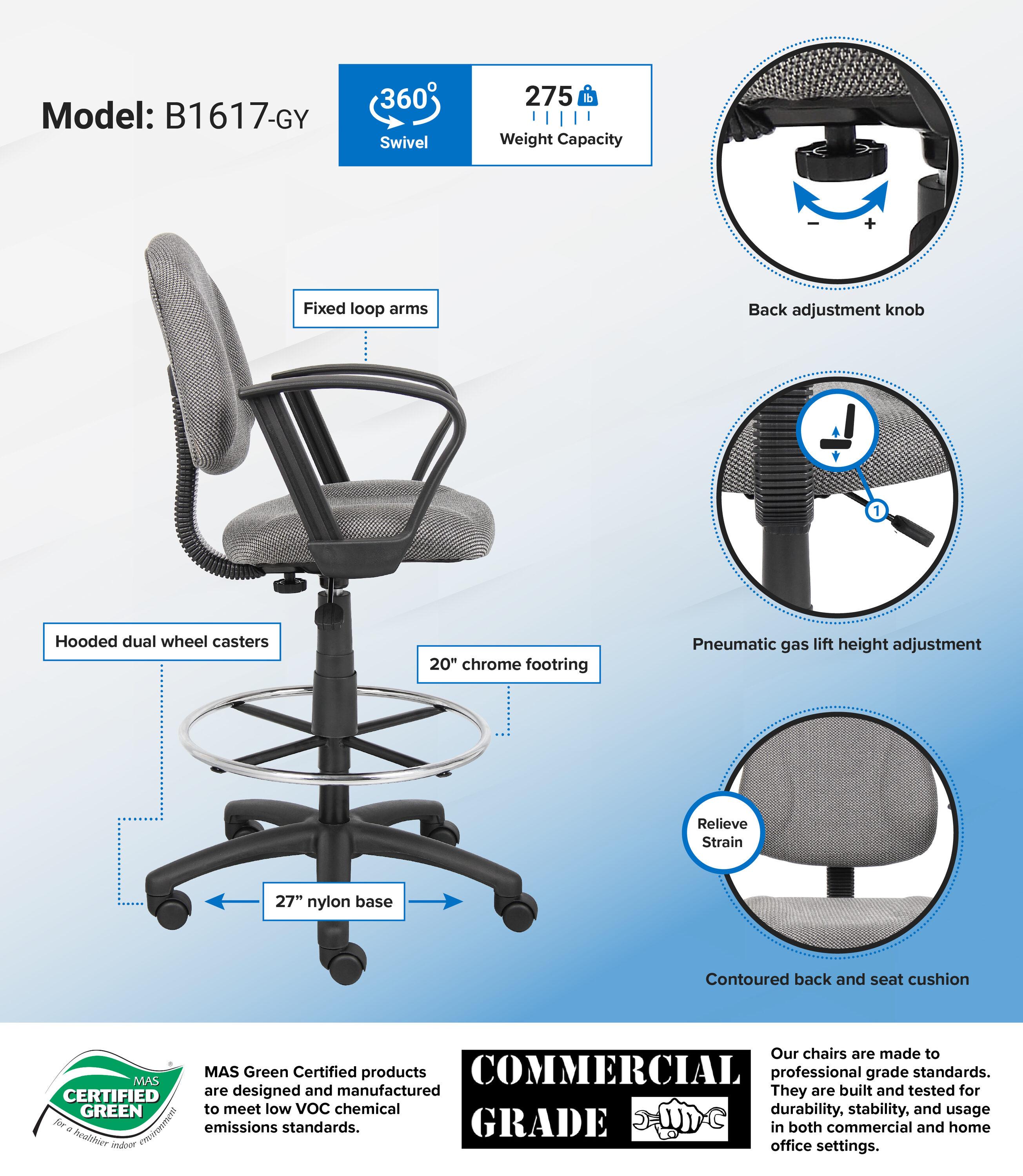 Polyester / Polyester Blend Drafting Chair