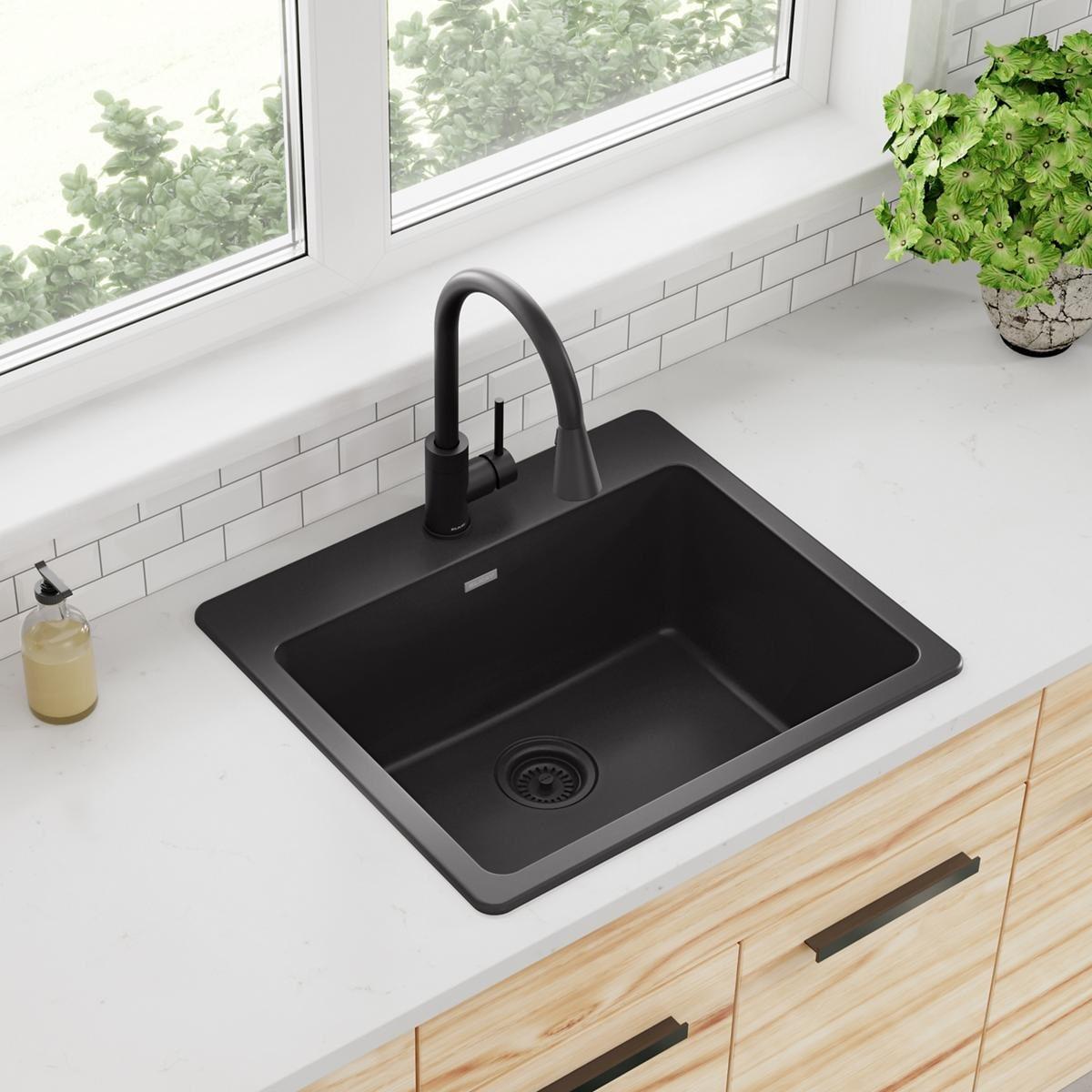 Quartz Classic 25" x 22" x 9-1/2" Drop-In Kitchen Sink