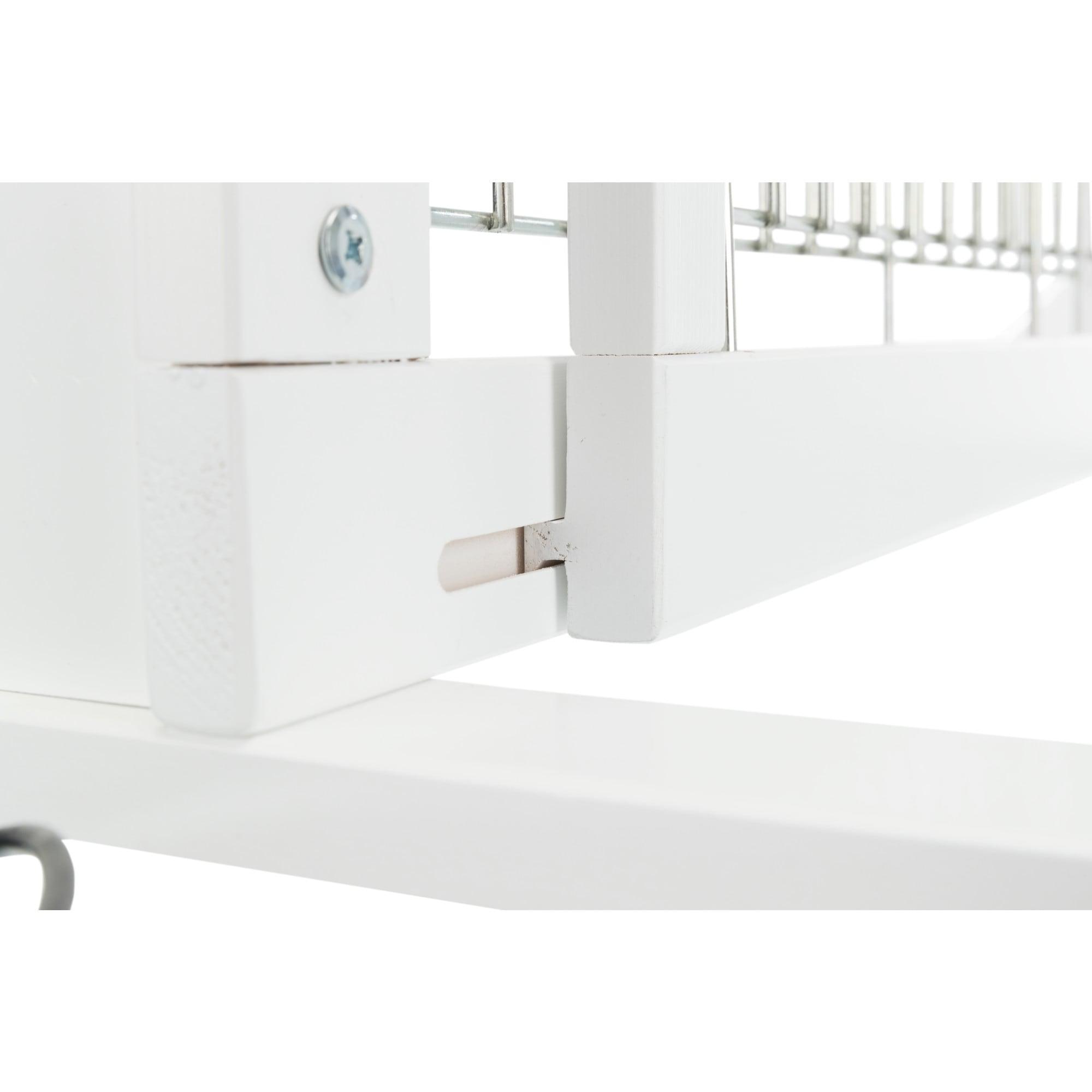 TRIXIE TRIXIE Adjustable Wooden Freestanding Pet Gate, 24" Tall Step Over, Expands to 42.5", Pet Barrier