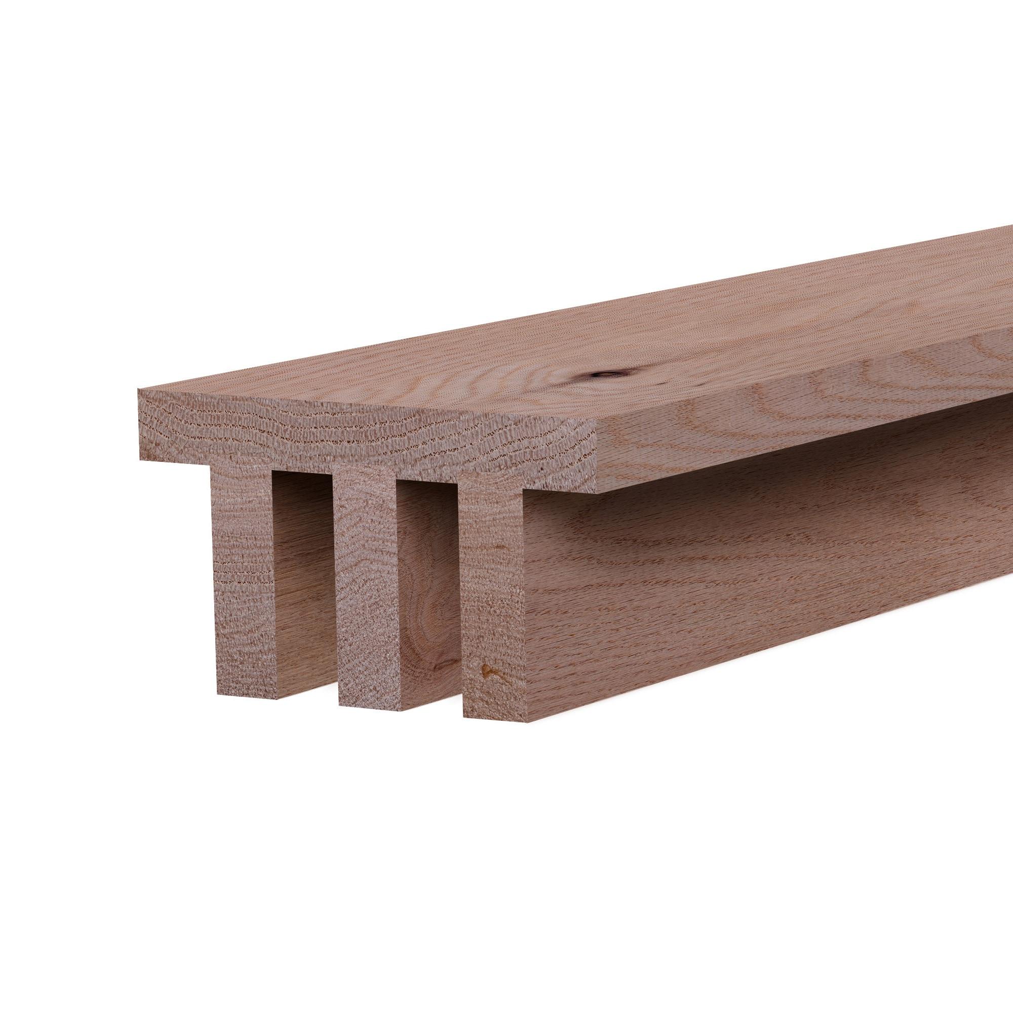 Natural Industrial Slat Beam 5-1/2"X3-1/8"X92"