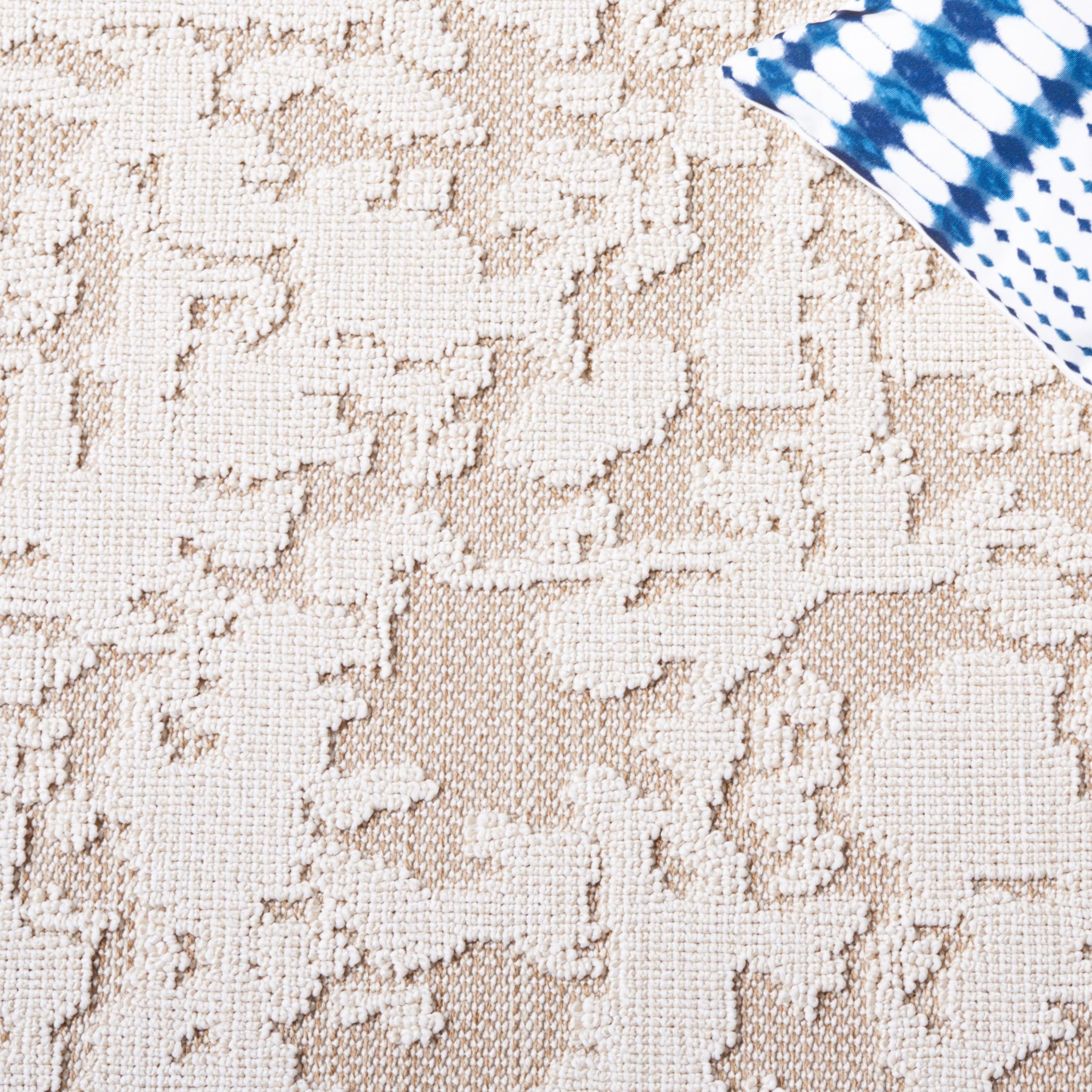 SAFAVIEH Global Herleva Abstract Indoor/Outdoor Area Rug, Beige/Light Beige, 9' x 12'