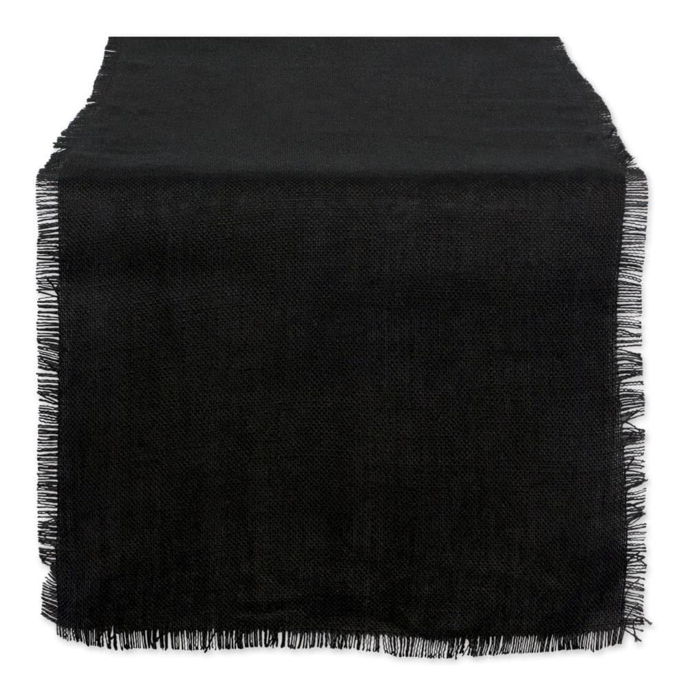 Black Jute Rustic Table Runner, 15 x 110 inches