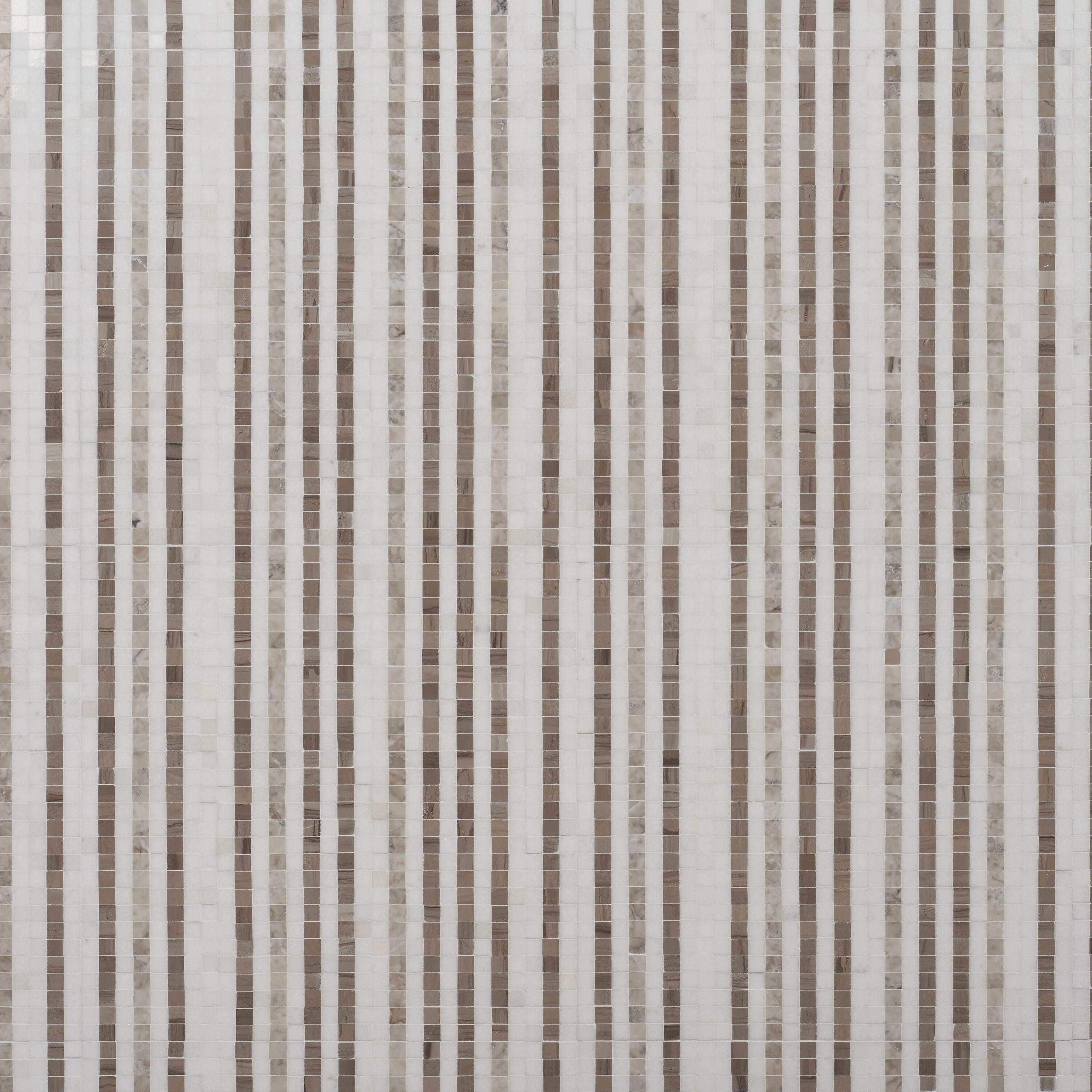 Minute 12" x 12" Marble Grid Wall & Floor Tile