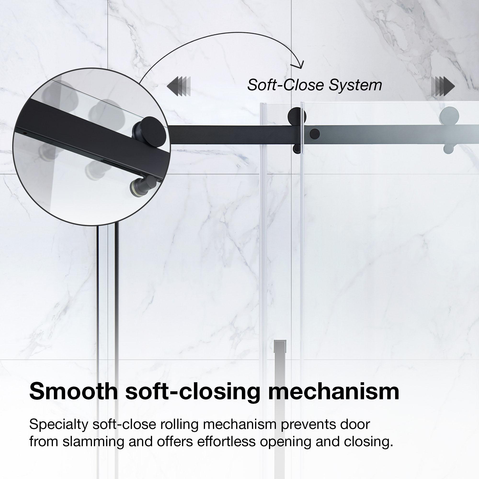 OVE Decors Bel Soft Close 60" x 78" Frameless Sliding Soft Close Shower Door