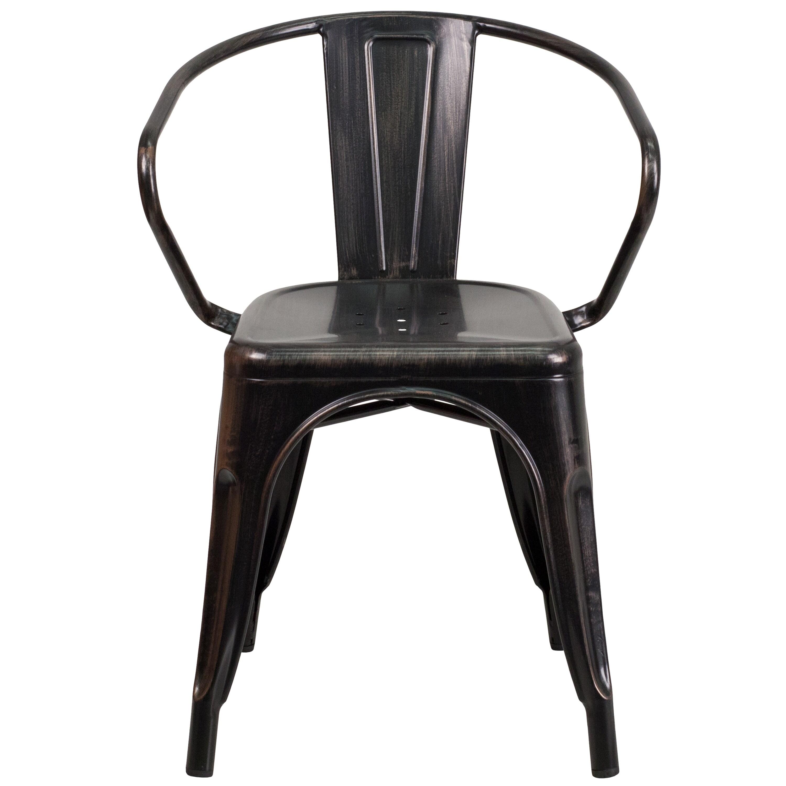 Hucheson Metal Indoor-Outdoor Chair with Arms