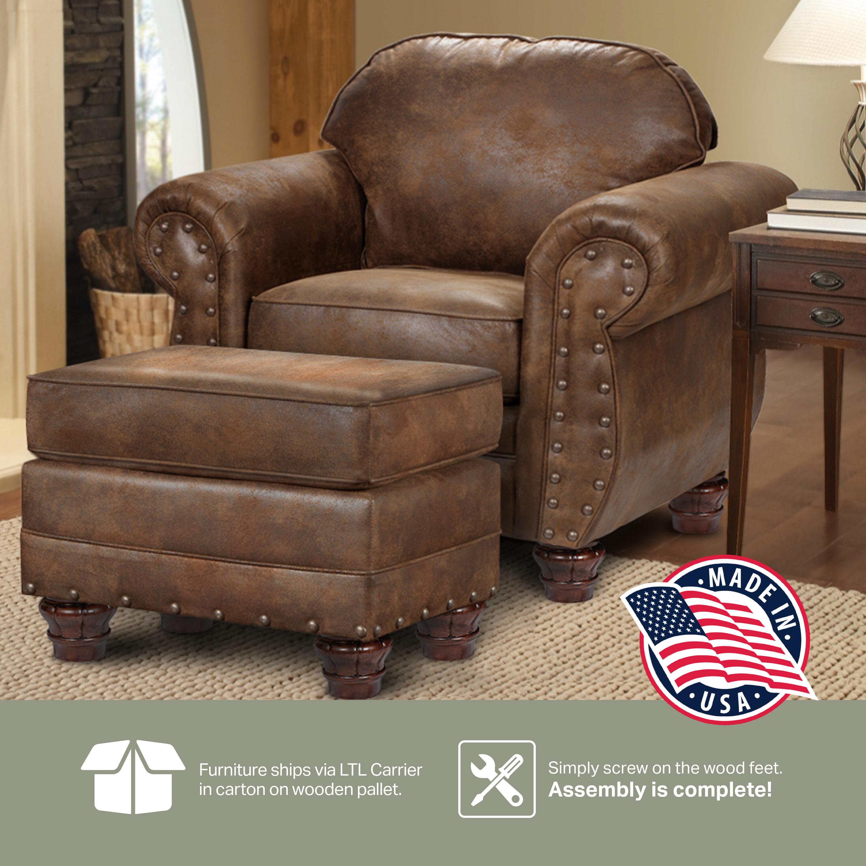 American Furniture Classics Model 9901-00-90 Sedona Arm Chair with Matching Ottoman