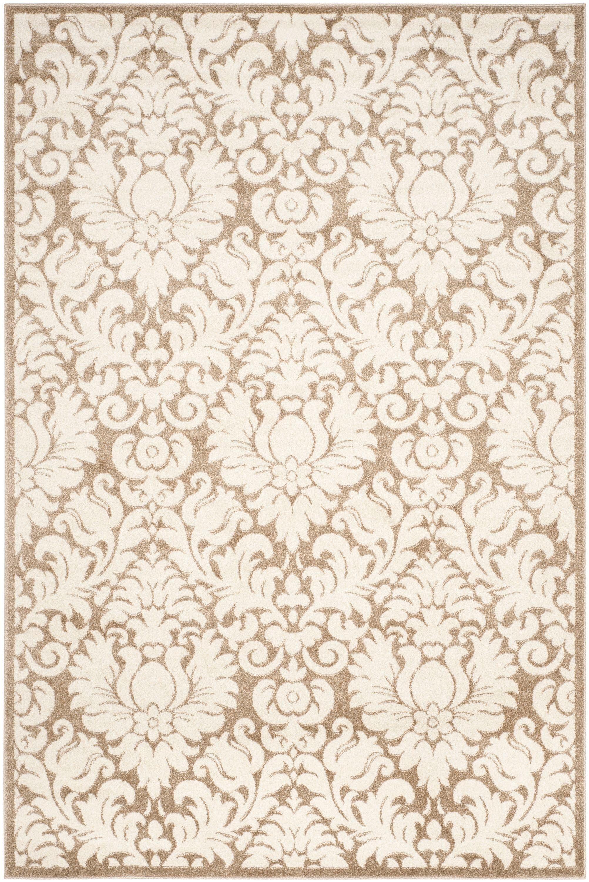 SAFAVIEH Amherst Rosabel Geometric Area Rug, Wheat/Beige, 6' x 9'