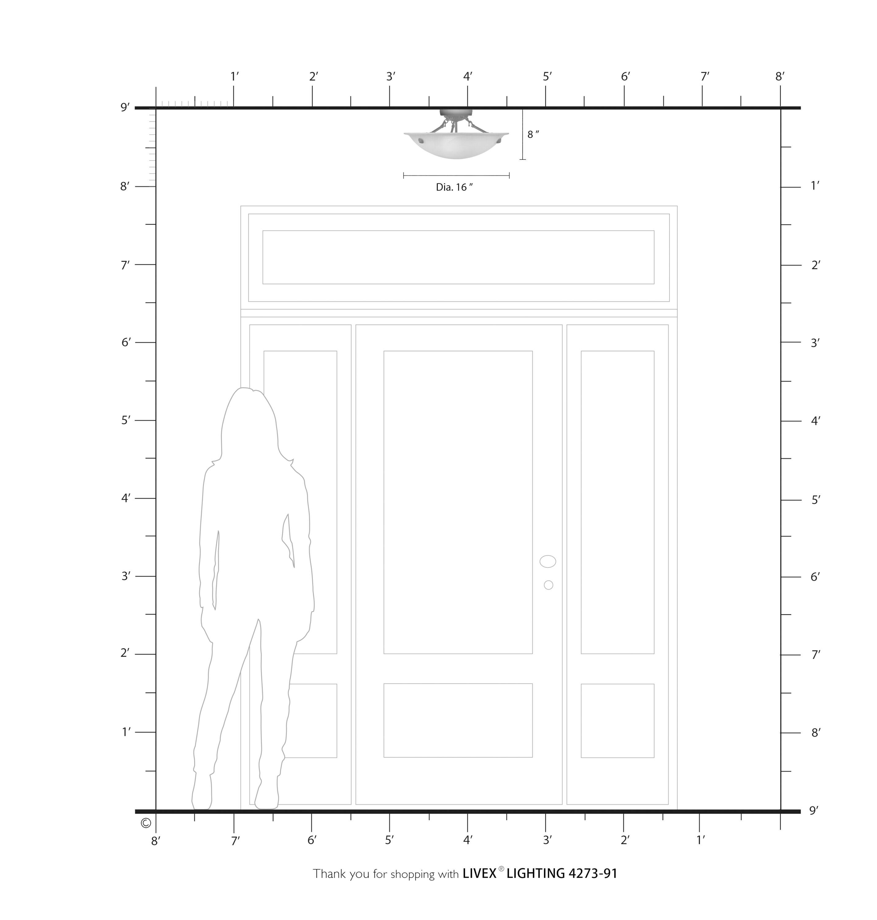 Livex Lighting - Oasis - 3 Light Flush Mount in Contemporary Style - 16 Inches