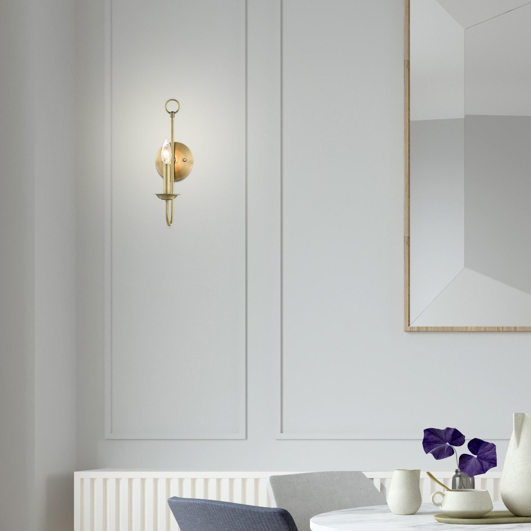 Livex Lighting Estate 1 - Light Wall Light in  Antique Brass