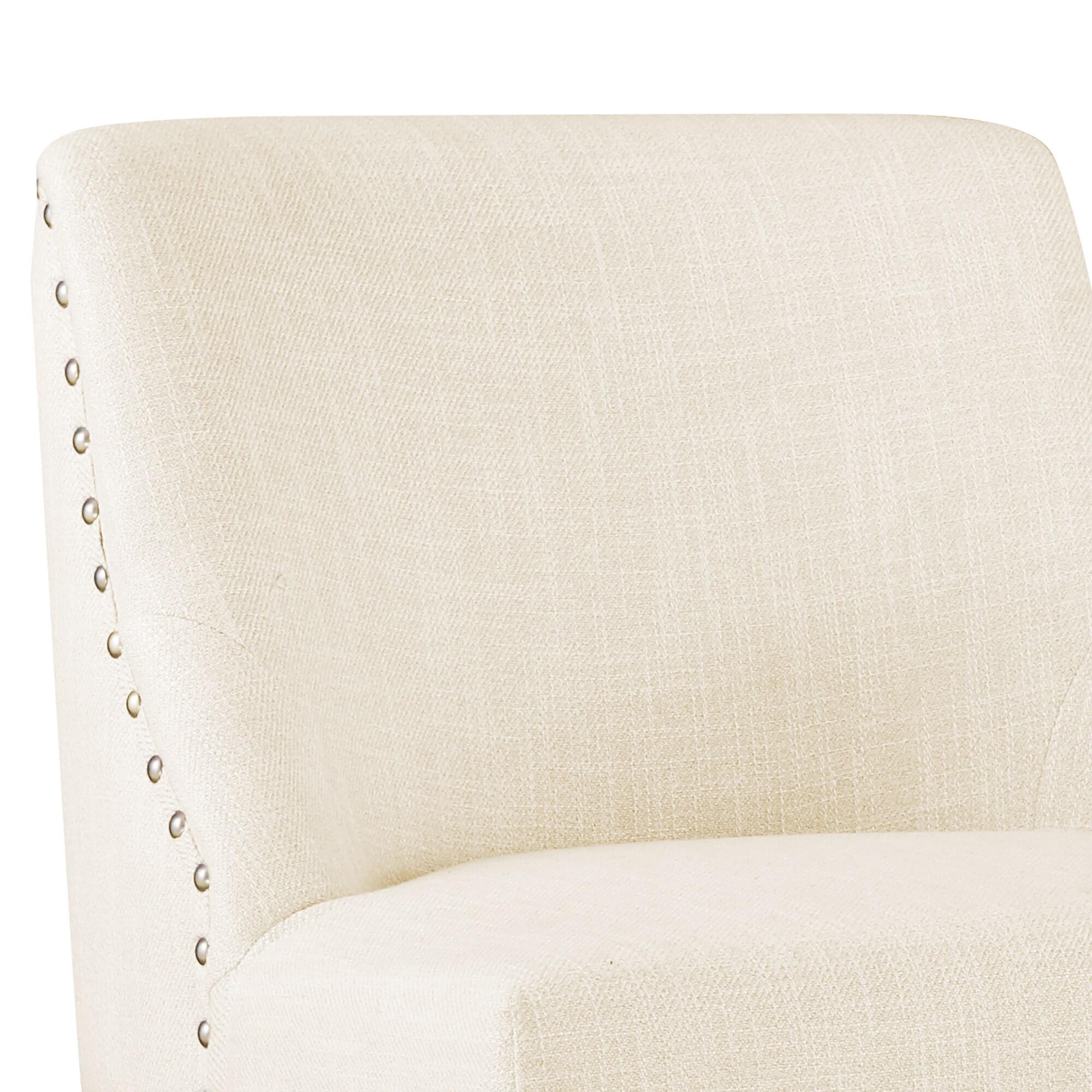 LUE BONA Set of 2 Beige 26-in H Counter height (24-in to 27-in) Square Seat Upholstered Swivel Wood Back Bar Stool Back