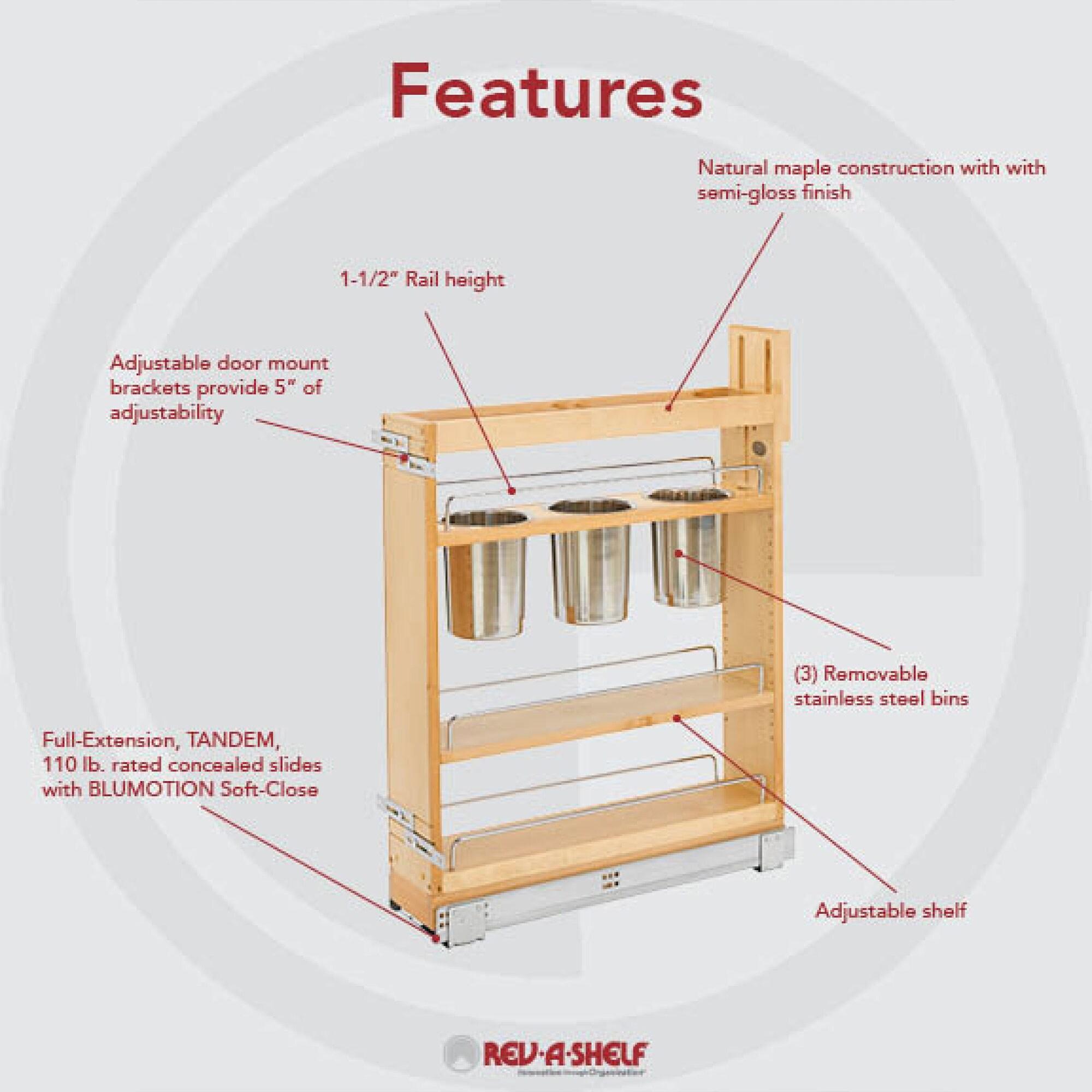 Rev-A-Shelf Rev-A-Shelf Pull Out Kitchen Cabinet Organizer w/ Soft-Close