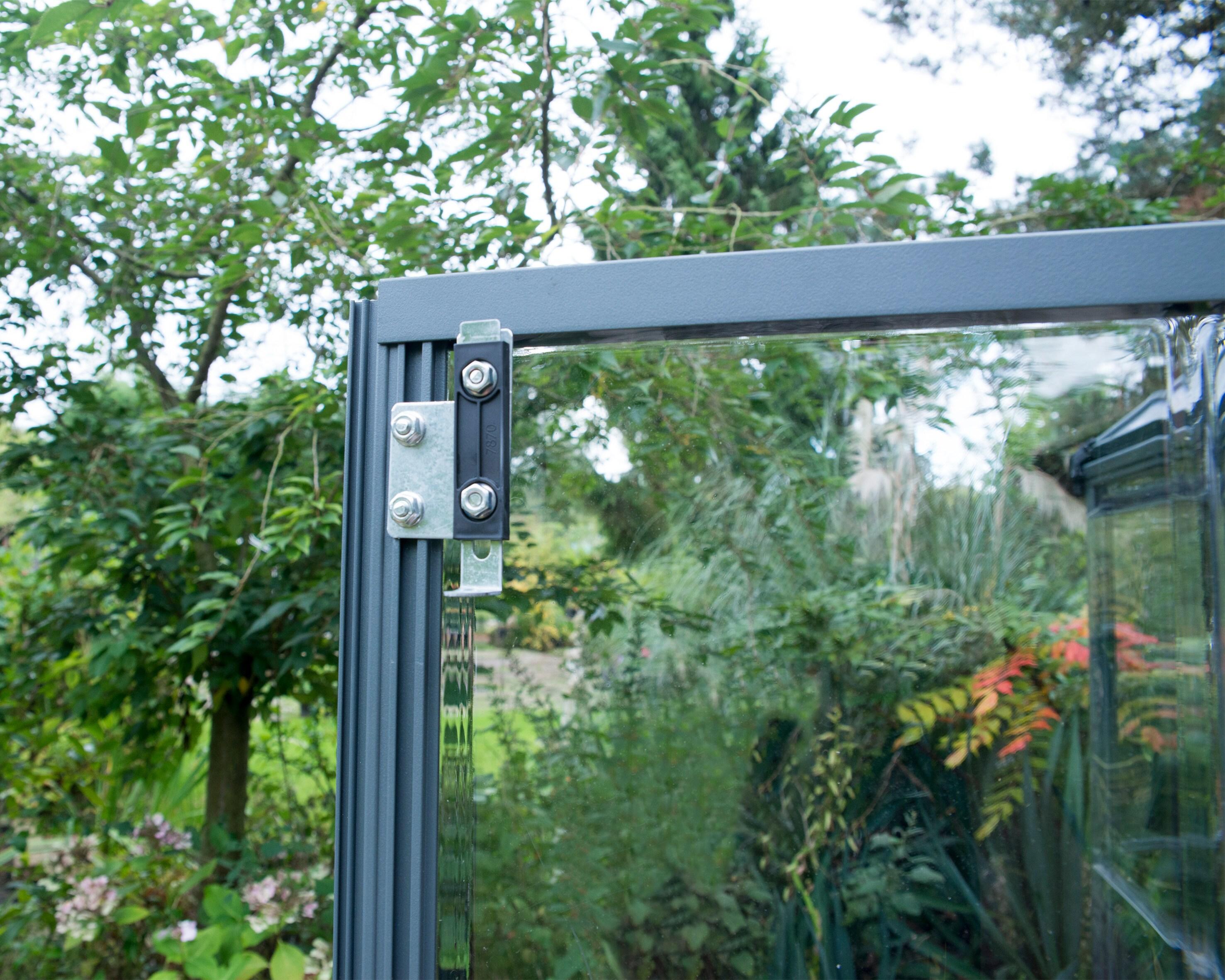 Canopia Palram - Canopia Oasis 12' x 10' Hexagonal Walk-In Hobby Polycarbonate Aluminum Frame Greenhouse Outdoor Living Structure - Gray