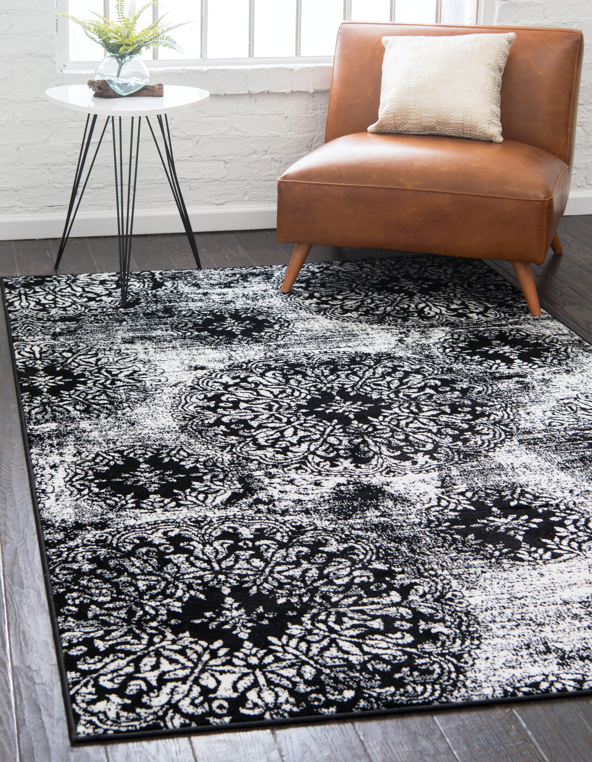 Unique Loom 4' 0 x 6' 0 Sofia Grand Black Area Rug