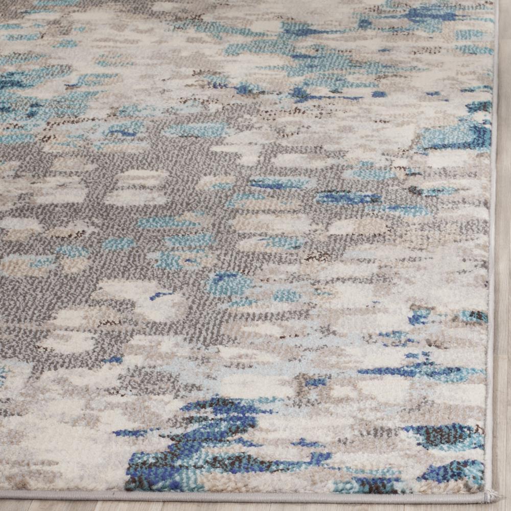 Monaco MNC225 Power Loomed Indoor Accent Rug - Grey/Light Blue - 4'x5'7" - Safavieh