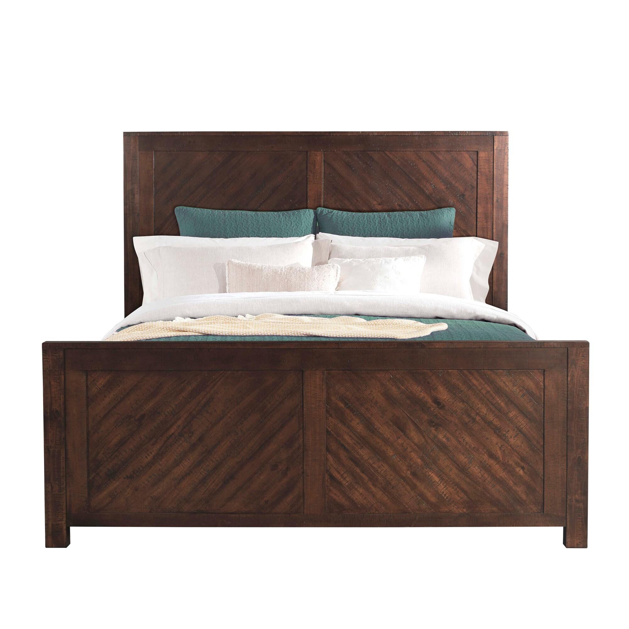 King Dex Platform Storage Bed Walnut Brown - Picket House Furnishings