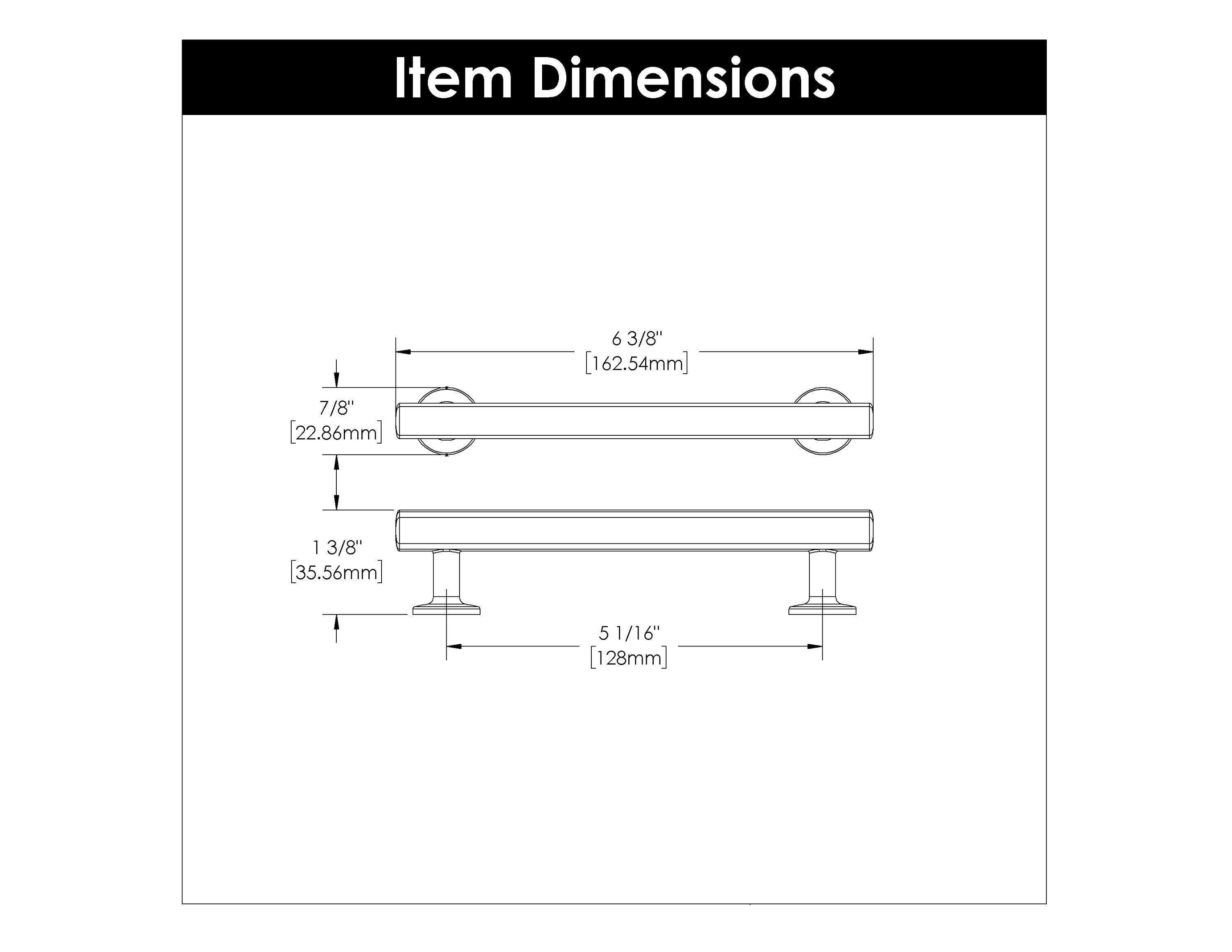 Brushed Nickel 5-1/16" Bar Cabinet Pull with Mounting Hardware