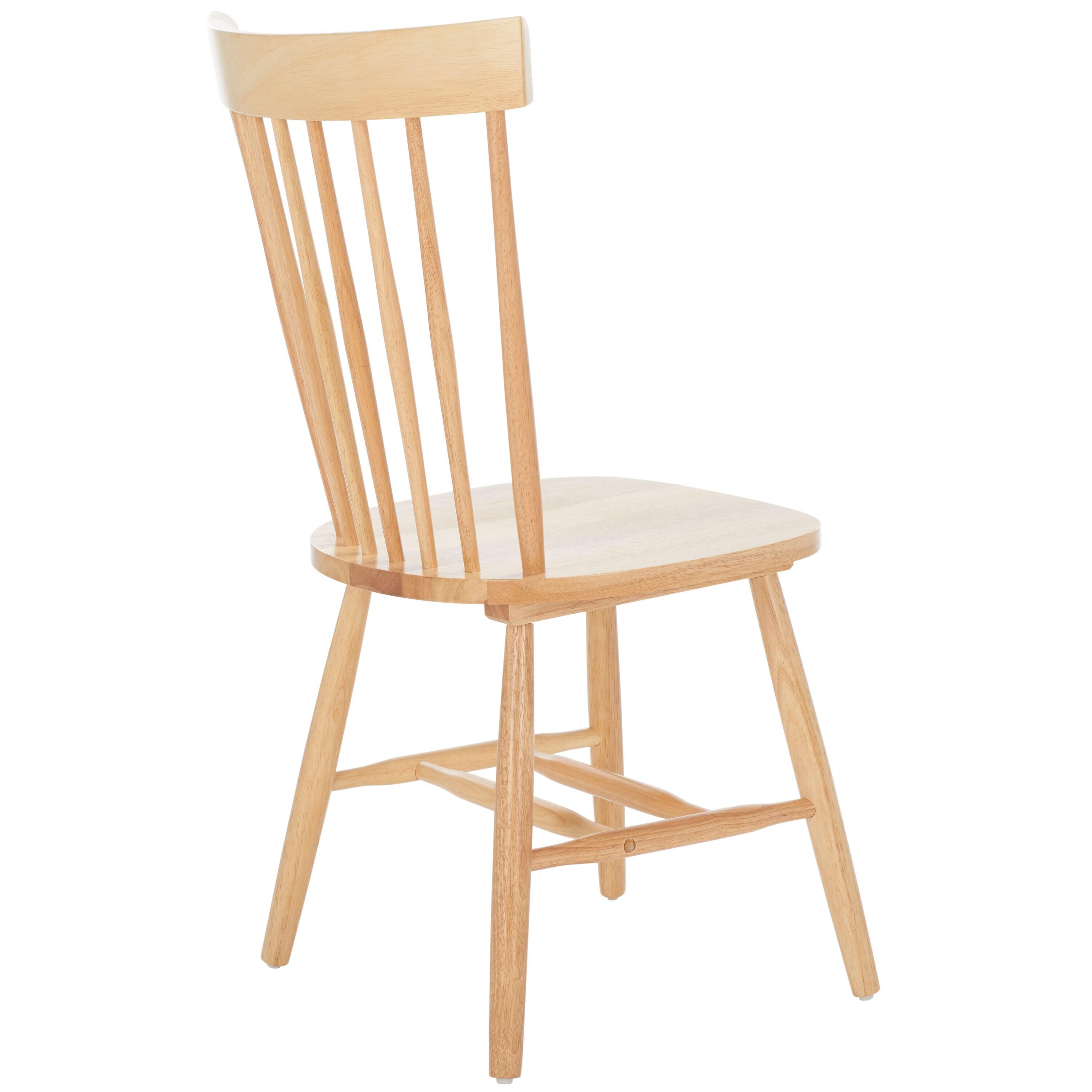 SAFAVIEH Parker Country Wood Solid Dining Parsons Chair, Natural (Set of 2)