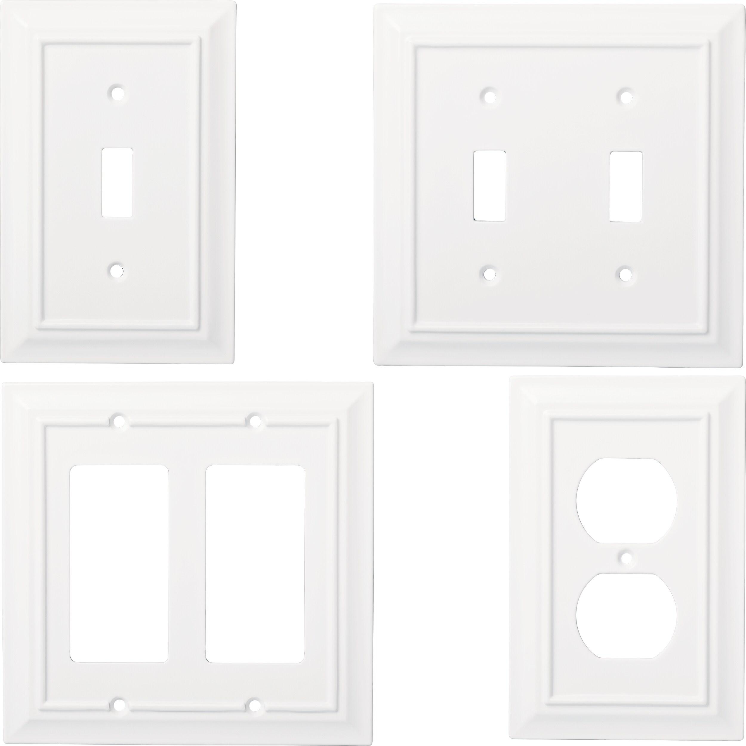 Brainerd W10762-PW Pure White Architect Single Switch Wall Plate Cover