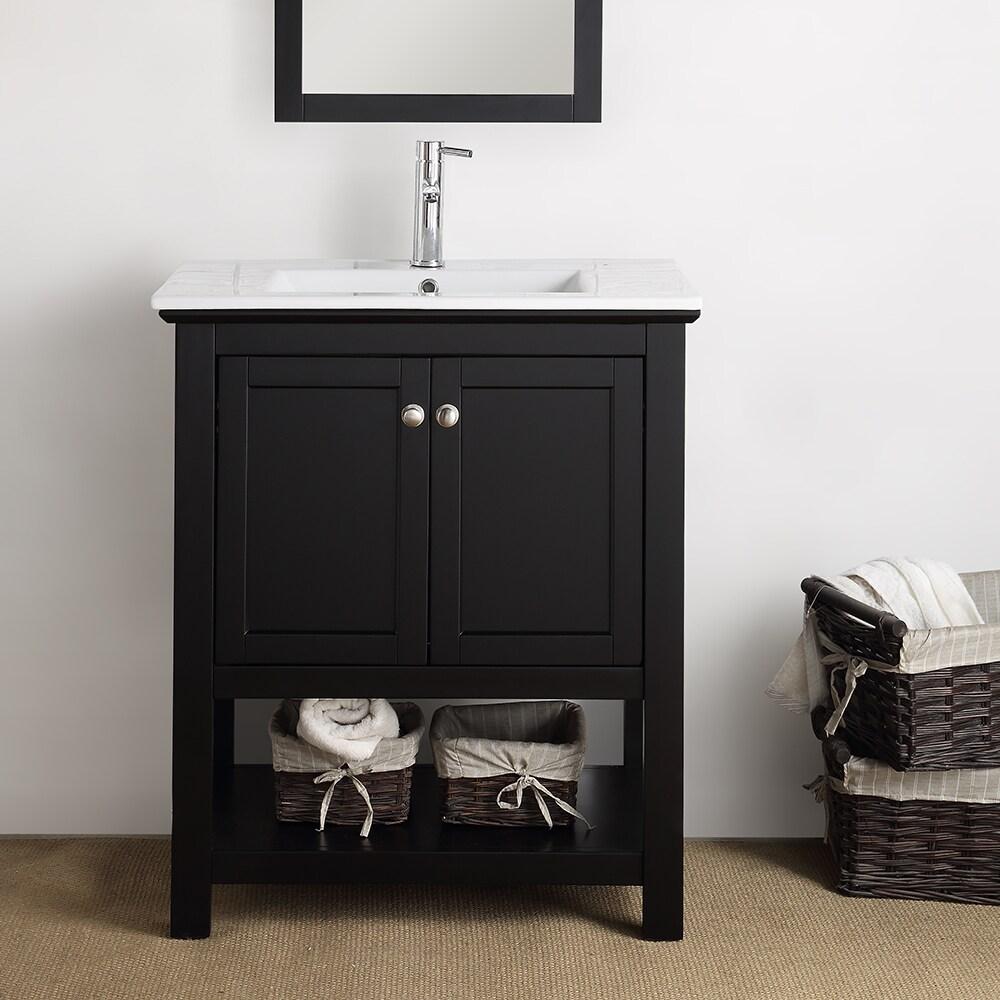 Manchester 30" Freestanding Single Sink Bathroom Vanity with Integrated Sink (Faucet Not Included)