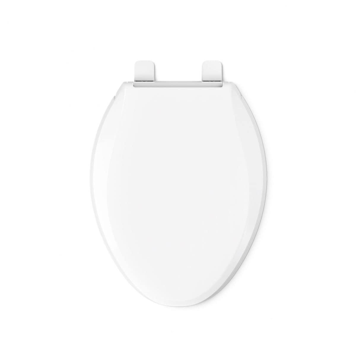 KOHLER 4636-RL-0 Cachet ReadyLatch Elongated Toilet Seat, Quiet-Close Lid and Seat, Countoured Seat, Grip-Tight Bumpers and Installation Hardware, White