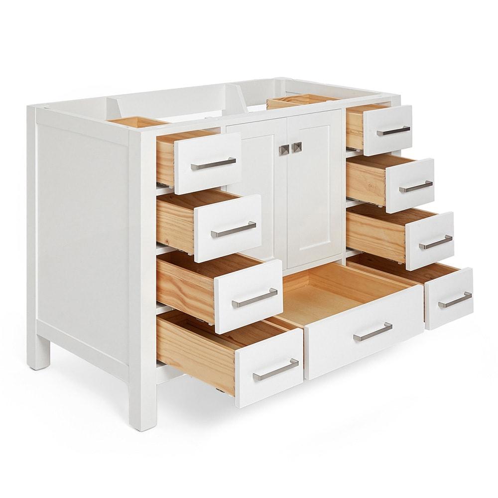 Ariel A049s-Bc Cambridge 48" Single Free Standing Vanity Cabinet Only - White