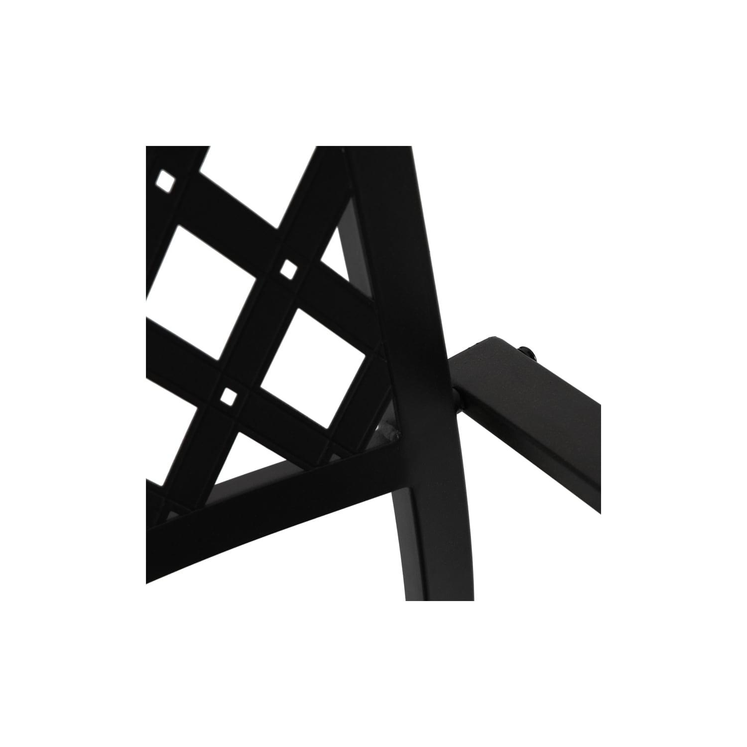 Nuu Garden Outdoor Dining Chair, Patio Dining Chair Set, Stackable Design, All-weather Iron Frame with Powder-coated Finish for Indoors and Outdoors, Patio, Deck, Garden, Yard, Black