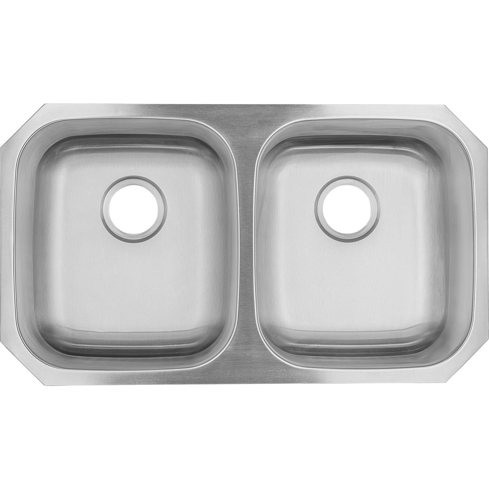 18.5'' L Undermount Double Bowl Stainless Steel Kitchen Sink