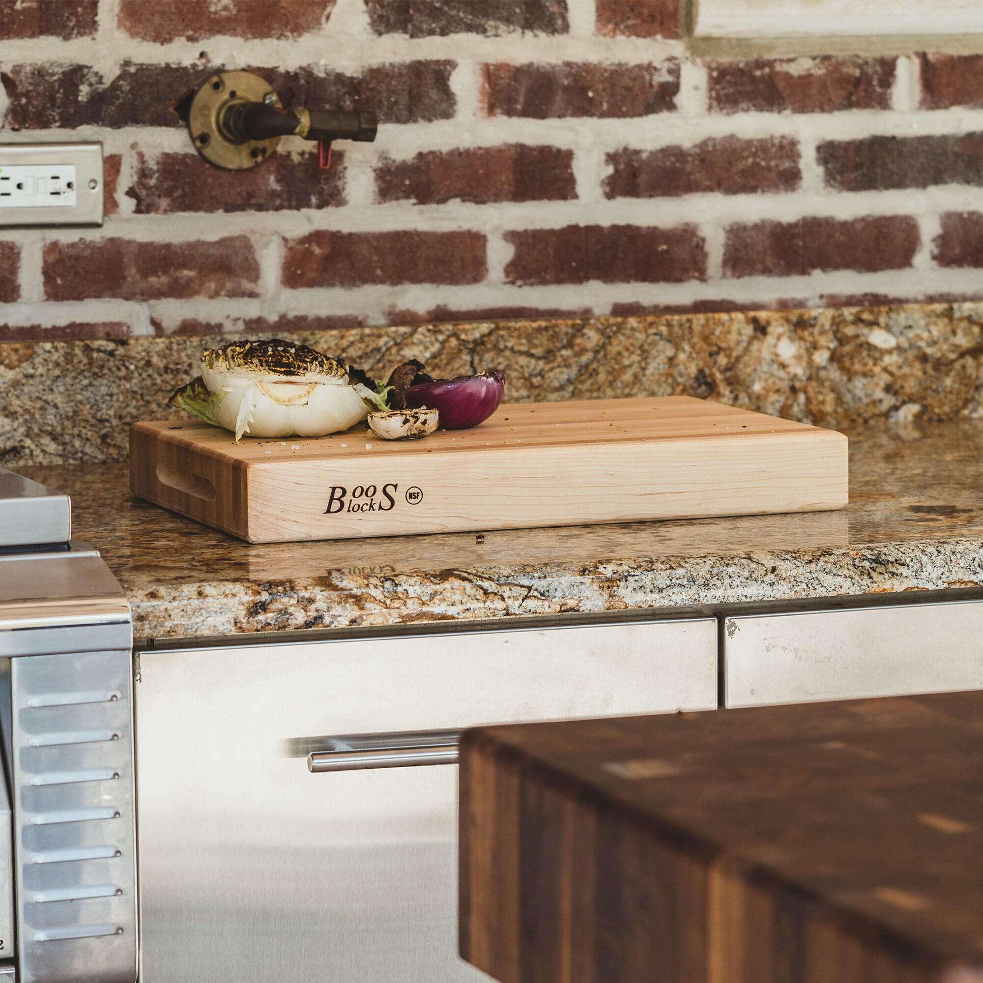 John Boos Wood Edge Grain Reversible Cutting Board