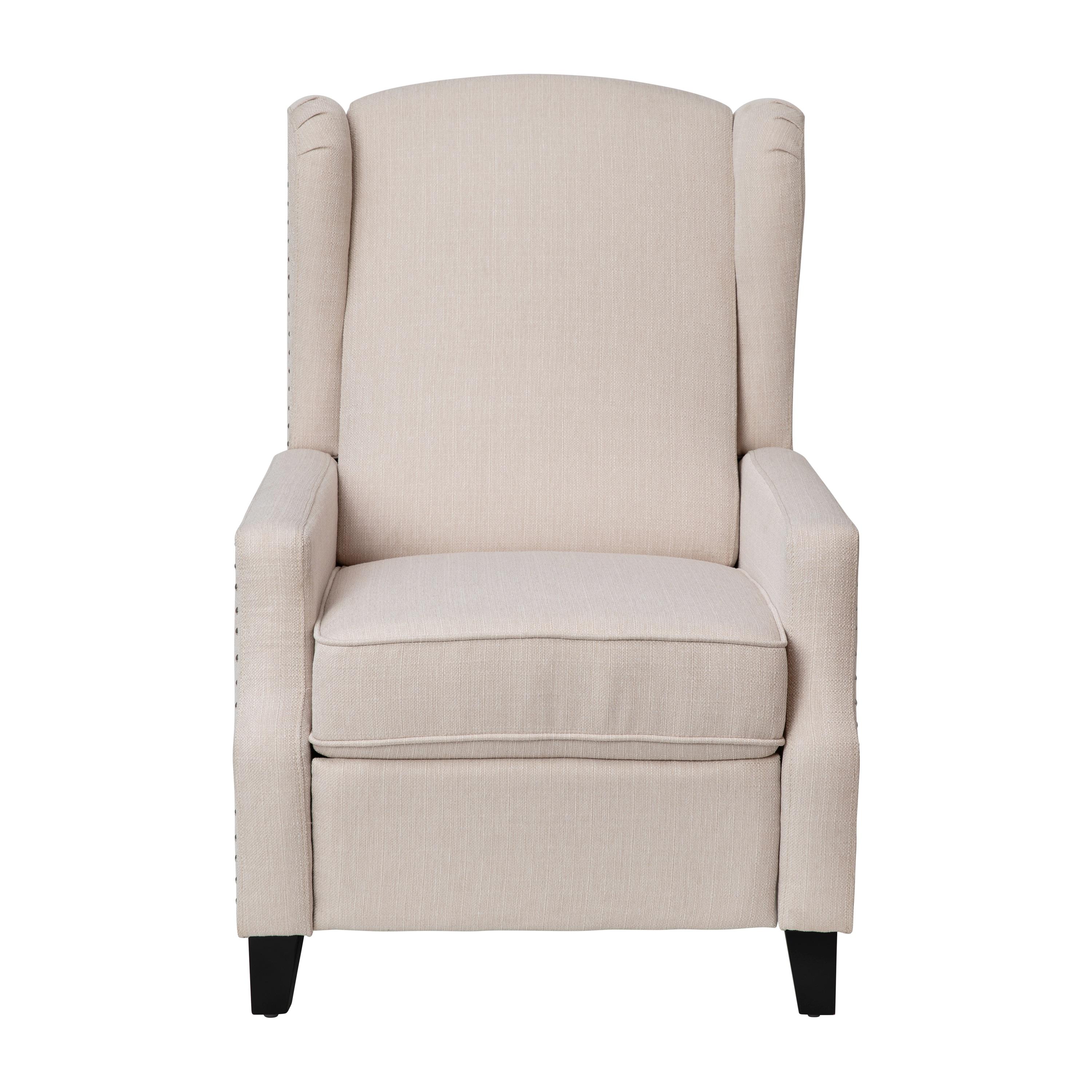 Fulton Polyester Fabric Upholstered Slim Wingback Push Back Recliner by Flash Furniture