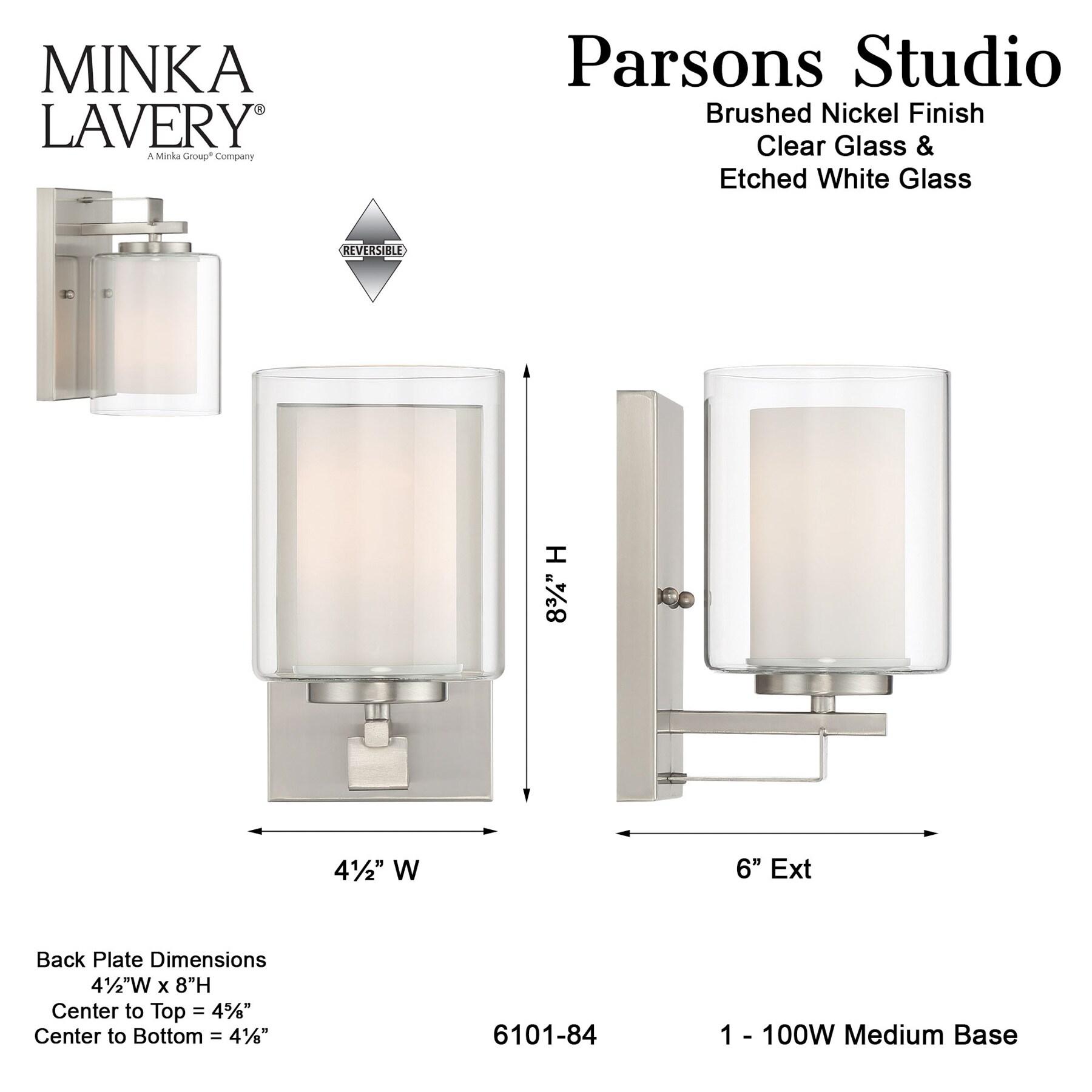 Minka Lavery Parsons Studio 4.5-in 1 -Light Brushed Nickel Modern/contemporary Vanity light