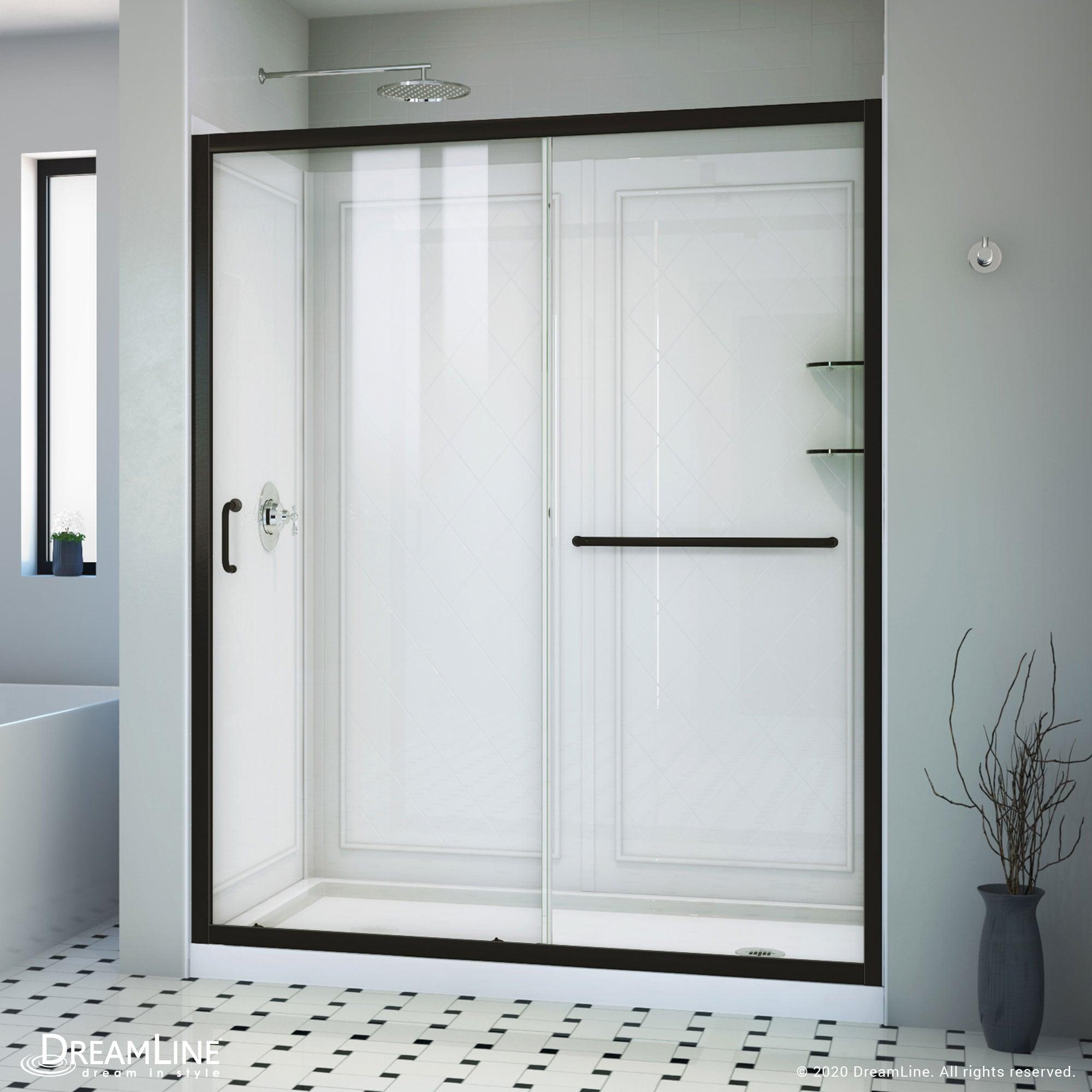 Infinity-Z 0" x 76.75" W Semi-Frameless Shower Enclosure