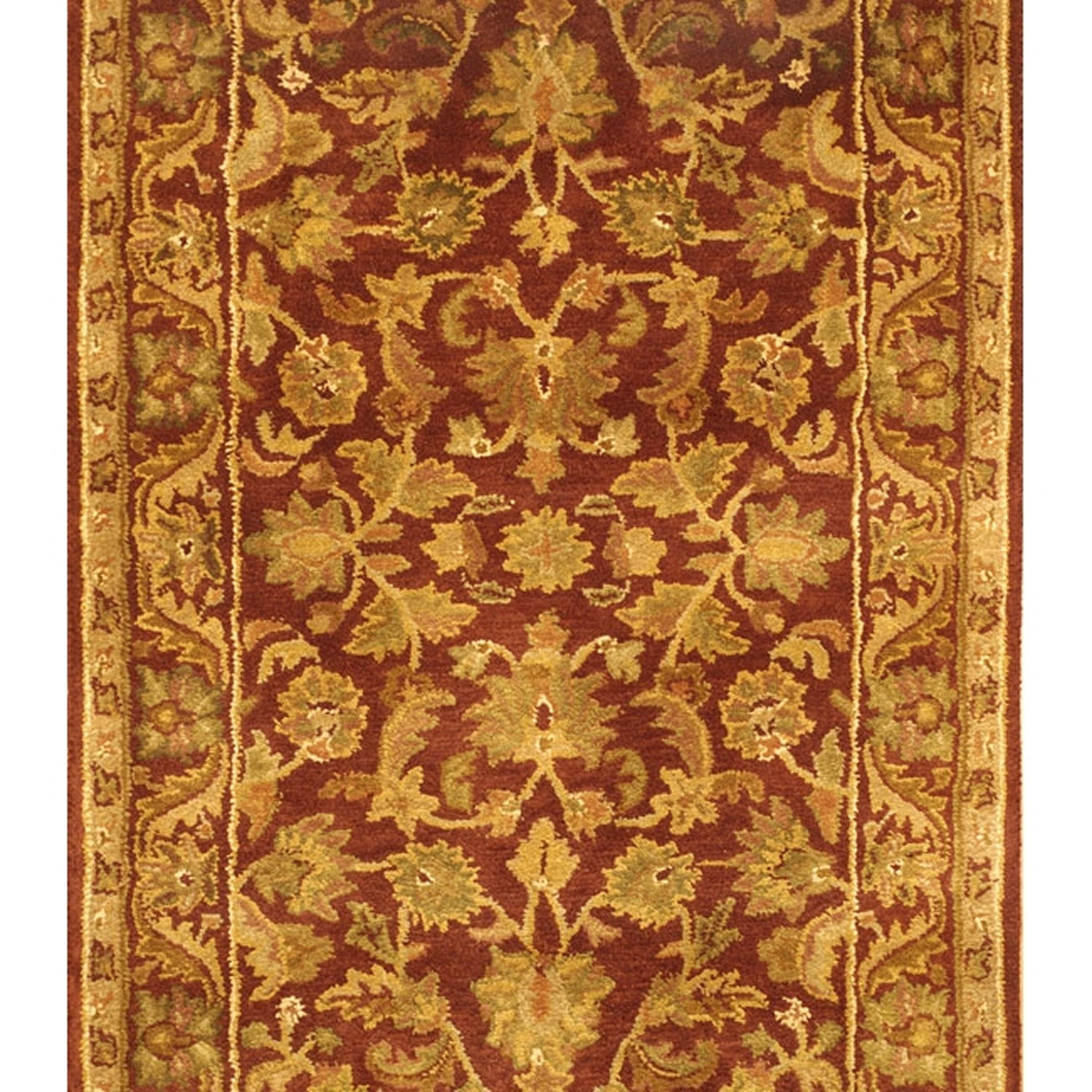 Antiquity AT52 Hand Tufted Indoor Accent Rug - Wine/Gold - 3'x5' - Safavieh