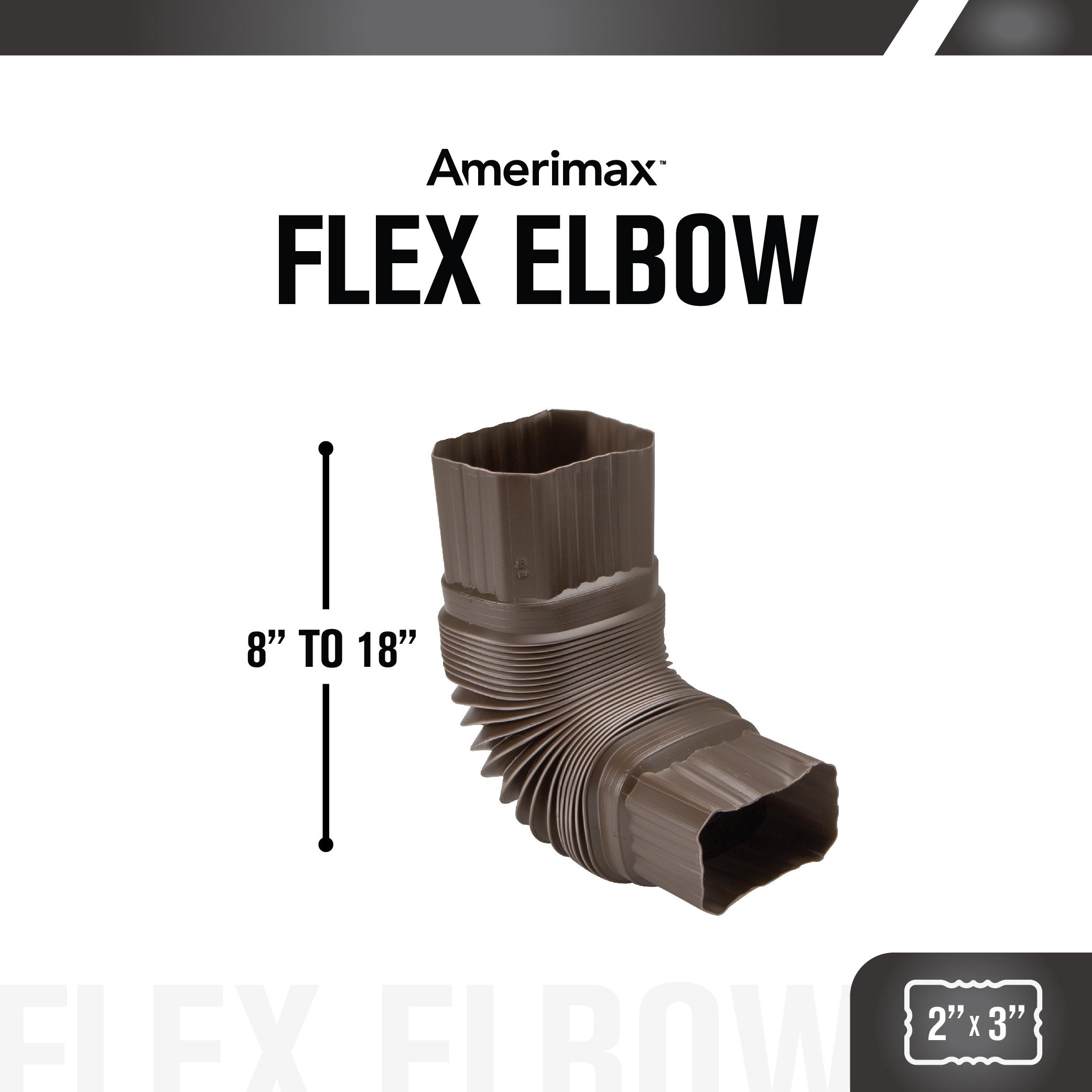 Amerimax 2'' x 3'' Flex-Elbow, Brown