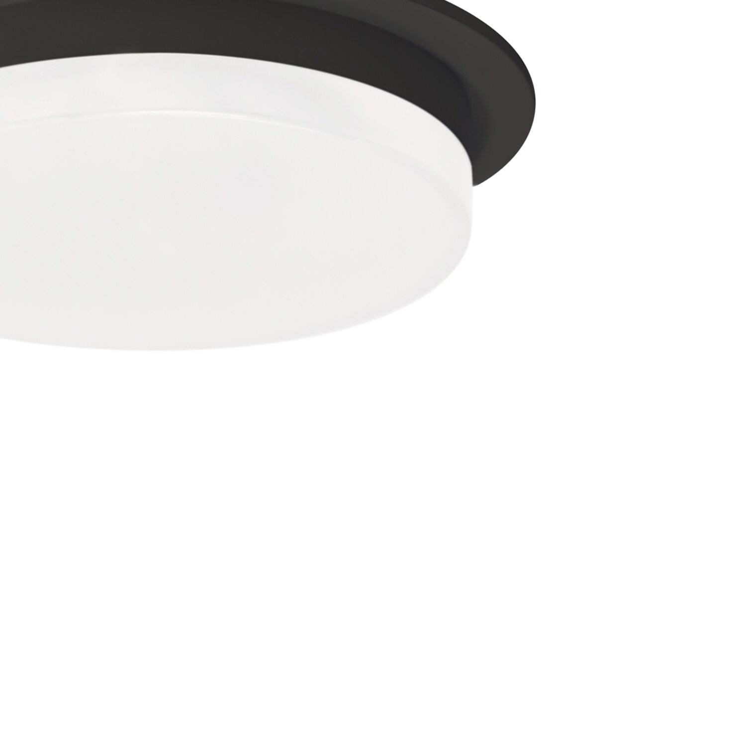 Stockton Slim Black Aluminum LED Drum Flush Mount