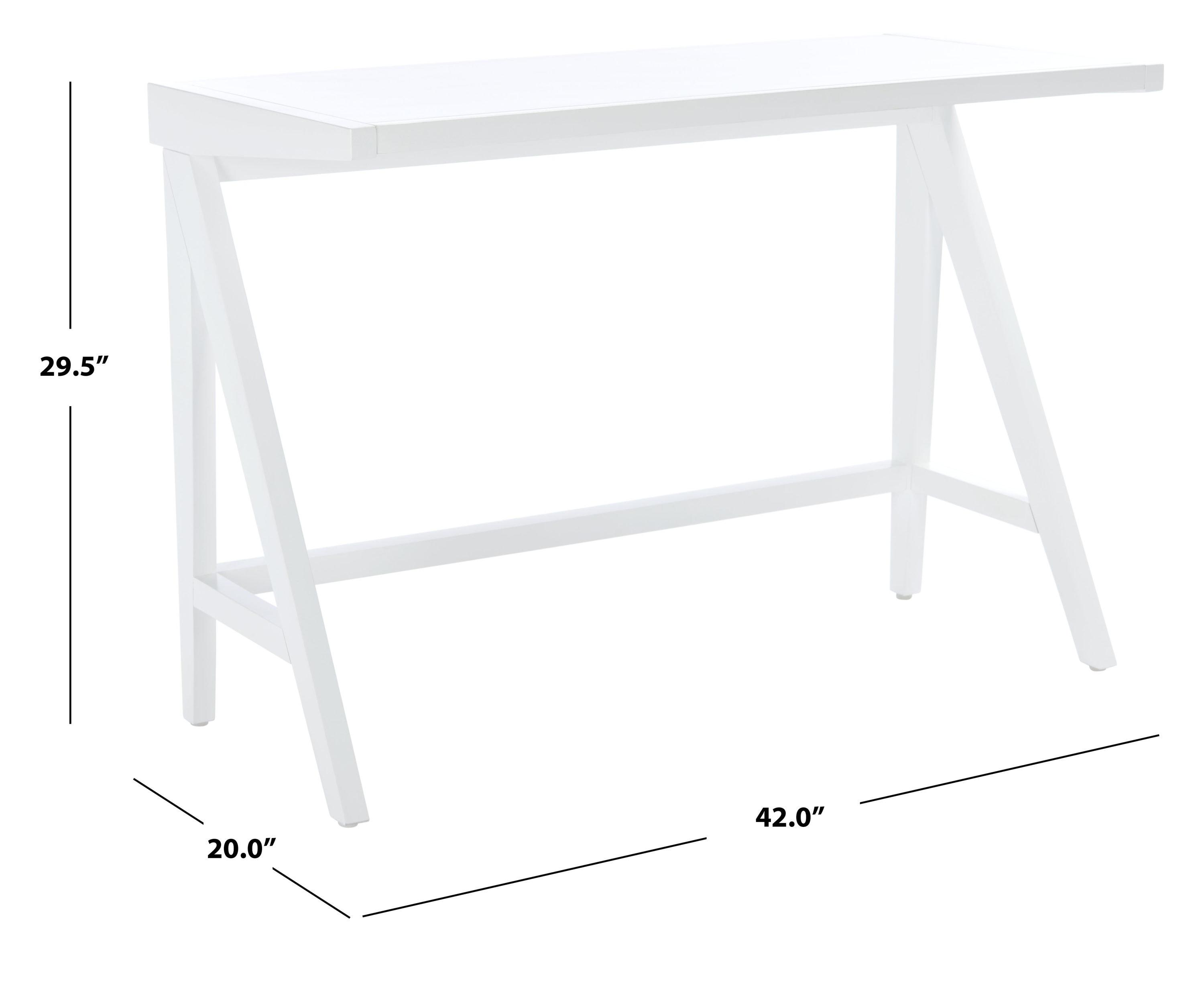 SAFAVIEH Ripley Solid Classic Modern Glam Writing Desk, White