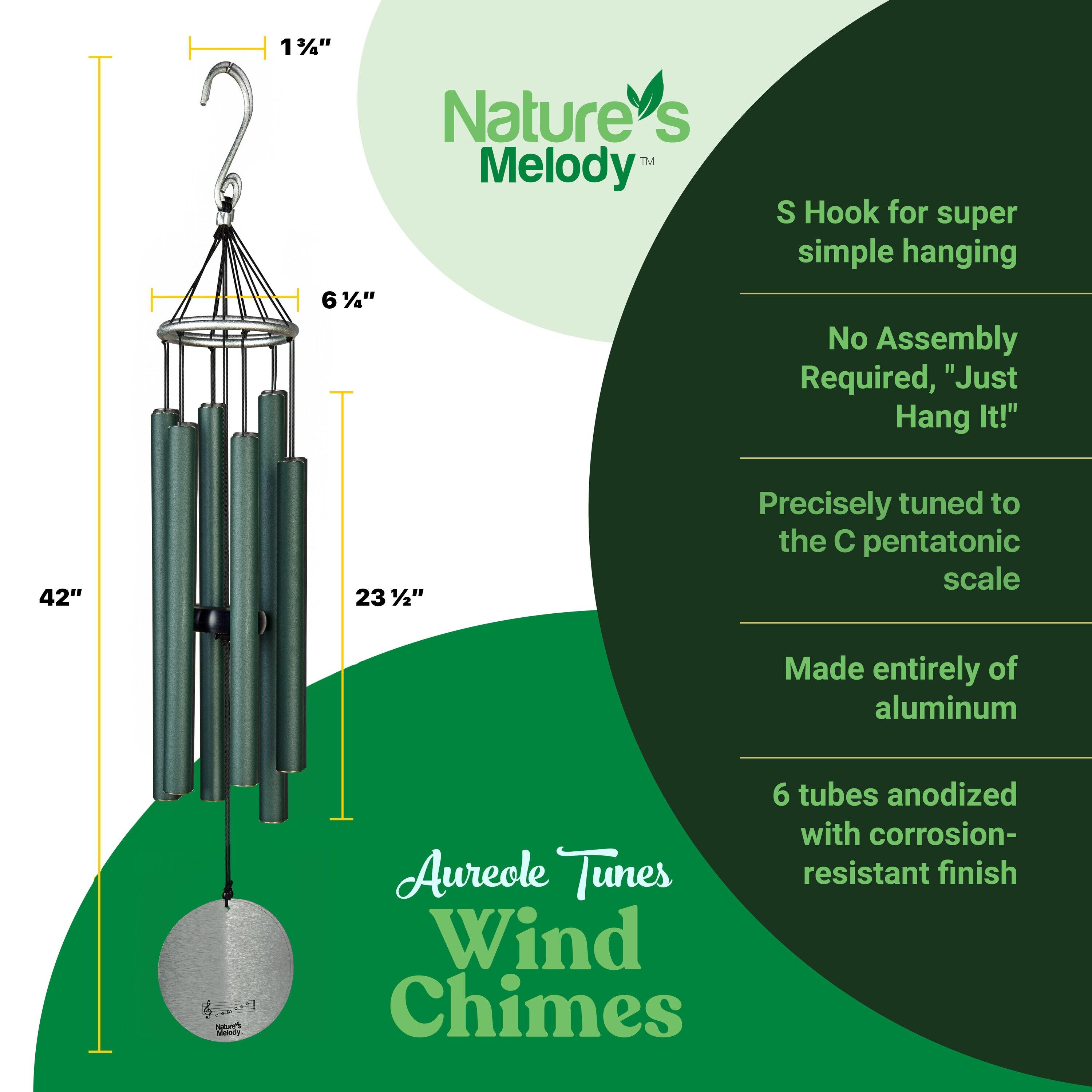 Nature's Melody Nature's Melody Tuned 6-Tube Outdoor Wind Chimes
